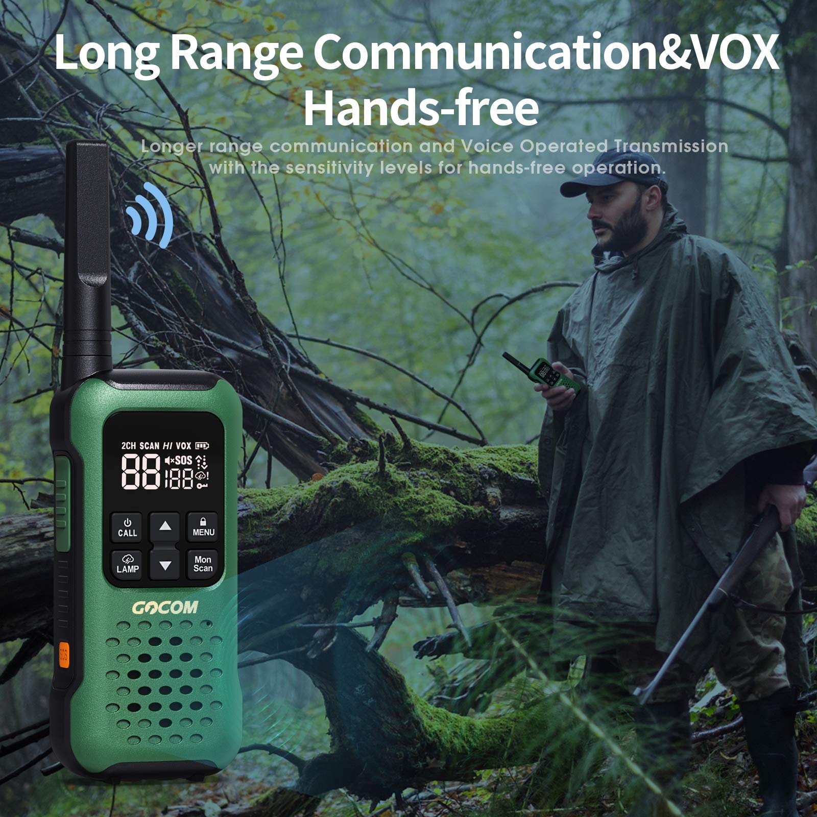 G9 Waterproof Walkie Talkies for Adults - Long Range 2 Way Radios with NOAA Weather Alert, SOS, Flashlight & Rechargeable Battery - Floating Portable Two Way Radios for Hiking, Camping, Hunting & Outdoor Adventures (4 Pack)