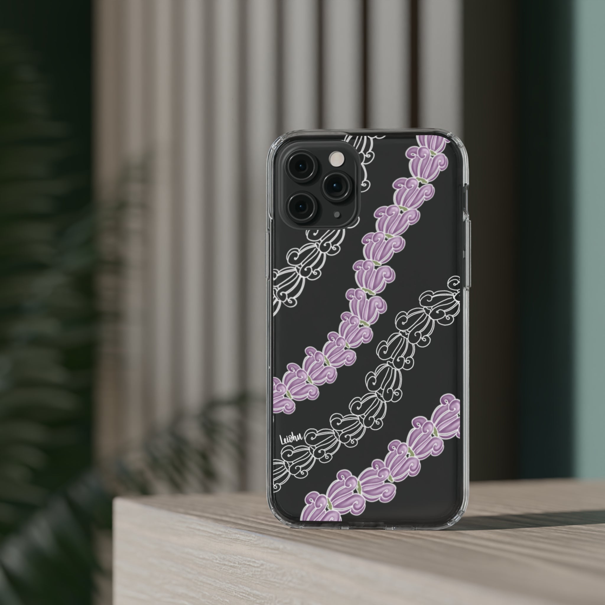 Royal Crown Lei Clear Phone Case - Durable Protective Cover for iPhone & Samsung - Perfect for Hawaiian Luau Parties, Beach Vacations & Themed Events
