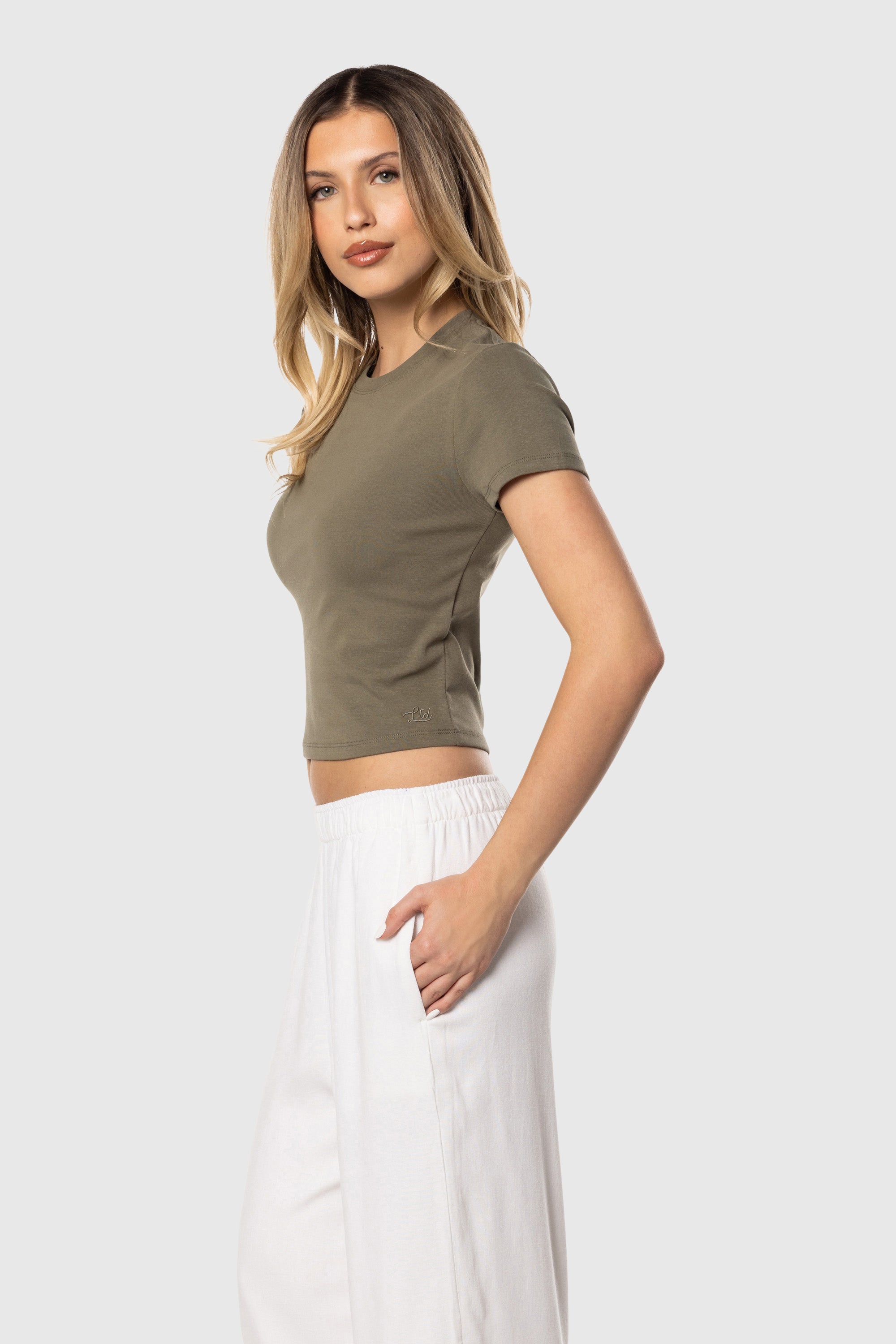 Soft and Comfortable Baby Tee in Ash Gray - Perfect for Casual Wear, Layering, and Everyday Outfits