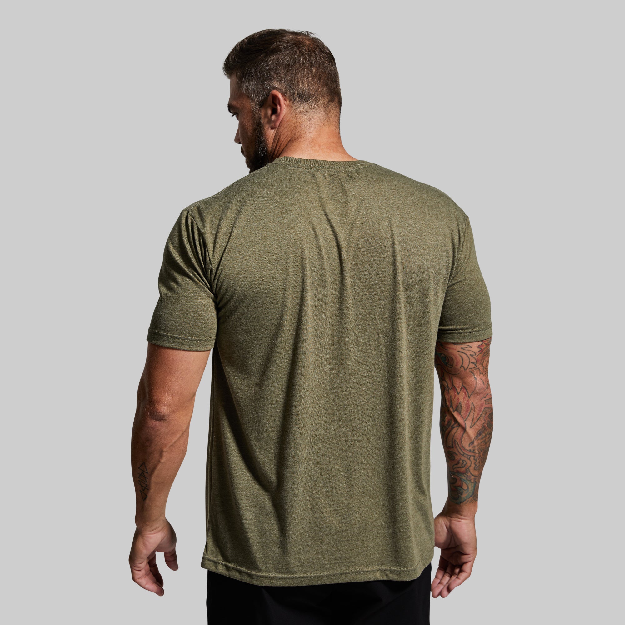 Patriot Brand Premium Cotton T-Shirt for Men - OD Green Military Style Comfort Fit - Ideal for Outdoor Activities, Casual Wear & Everyday Use