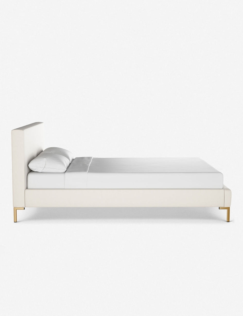 Deva Queen Size Platform Bed Frame with Wooden Slats - Modern Minimalist Bedroom Furniture for Small Spaces & Apartments | Sturdy Support & Easy Assembly