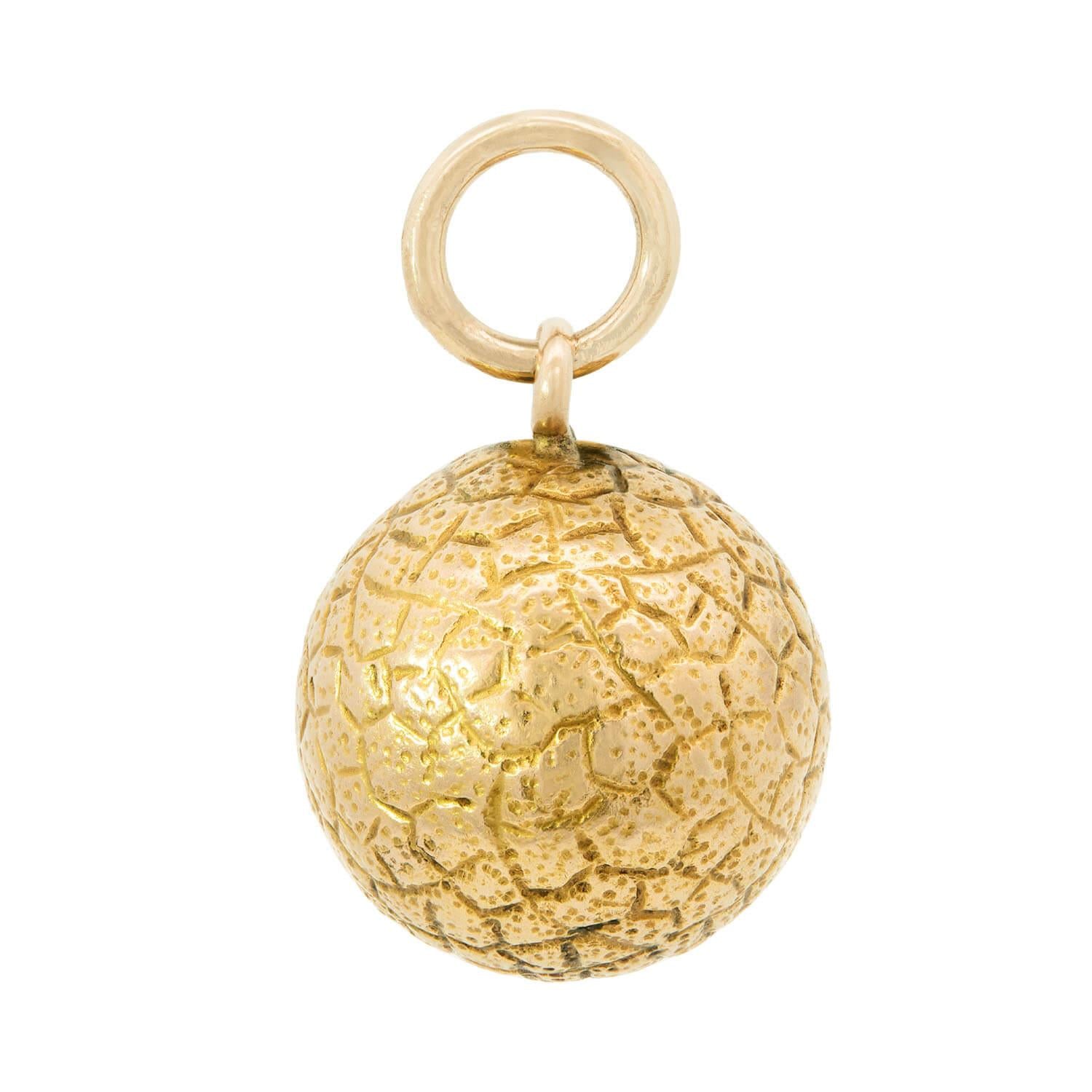 14K Gold Victorian Ball Pendant Necklace - Elegant Antique Jewelry for Women, Perfect for Weddings, Parties & Special Occasions