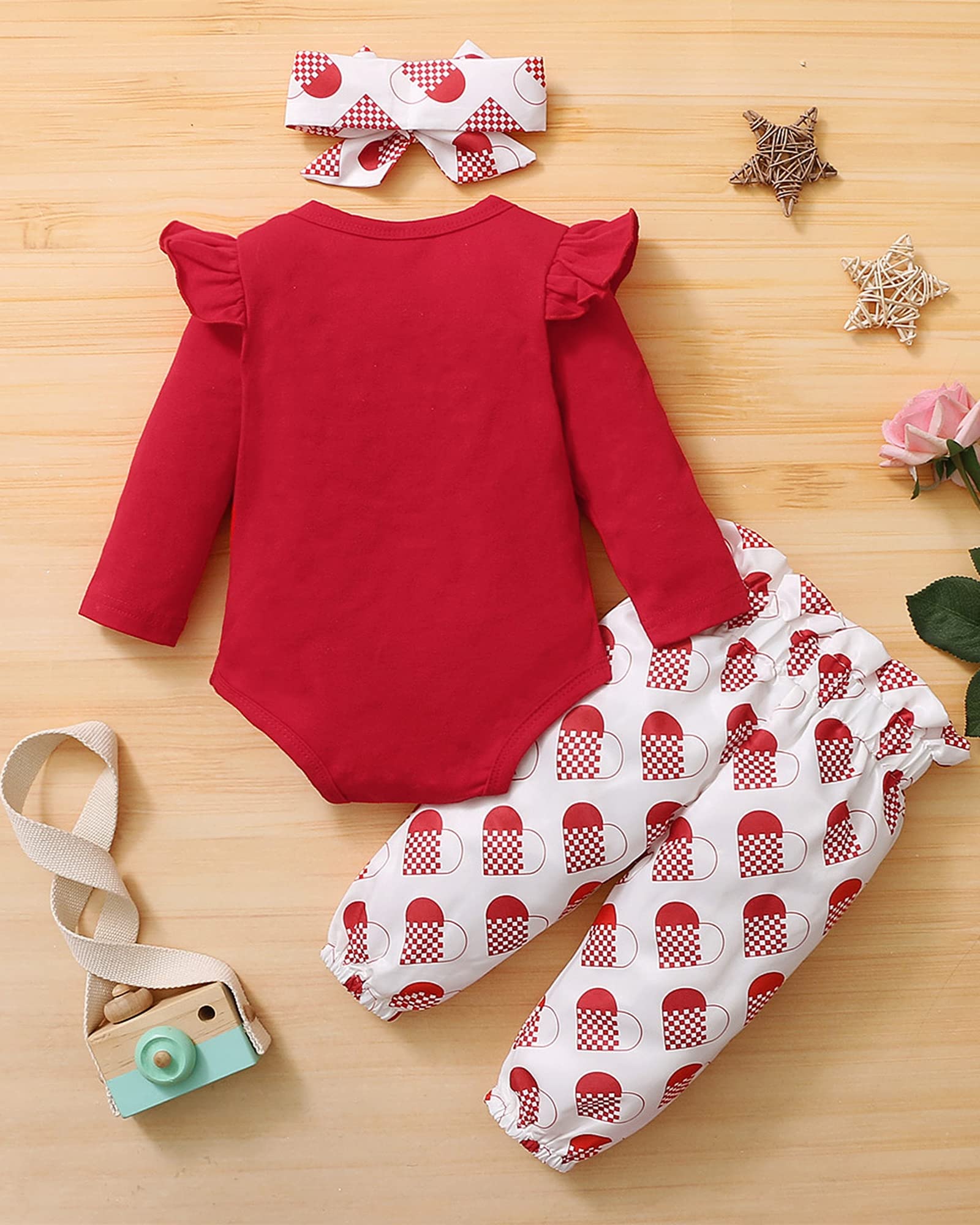 Adorable Infant Baby Girl Clothes Set - Long Sleeve Romper & Pants Outfit for Newborns | Soft & Cozy Fall/Winter Baby Girl Fashion | Perfect for Photoshoots, Holidays & Daily Wear