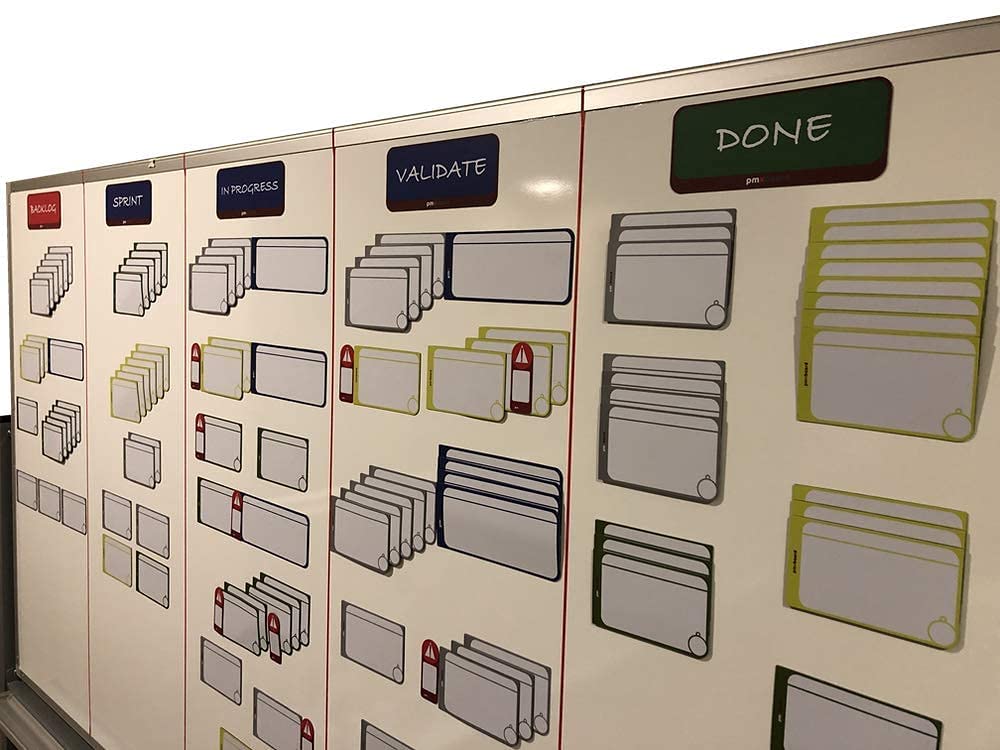 PMXBoard Agile Project Management Magnetic Cards Set - 114 Piece Scrum & Kanban Board Kit with Magnetic Cards for Project Planning | Perfect for Agile Teams, Sprint Planning & Task Tracking in Office or Remote Work
