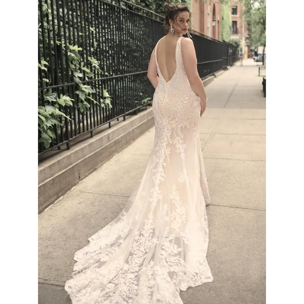 Elegant Estella Wedding Dress by Maggie Sottero | Romantic Lace Bridal Gown for Church, Garden & Beach Weddings
