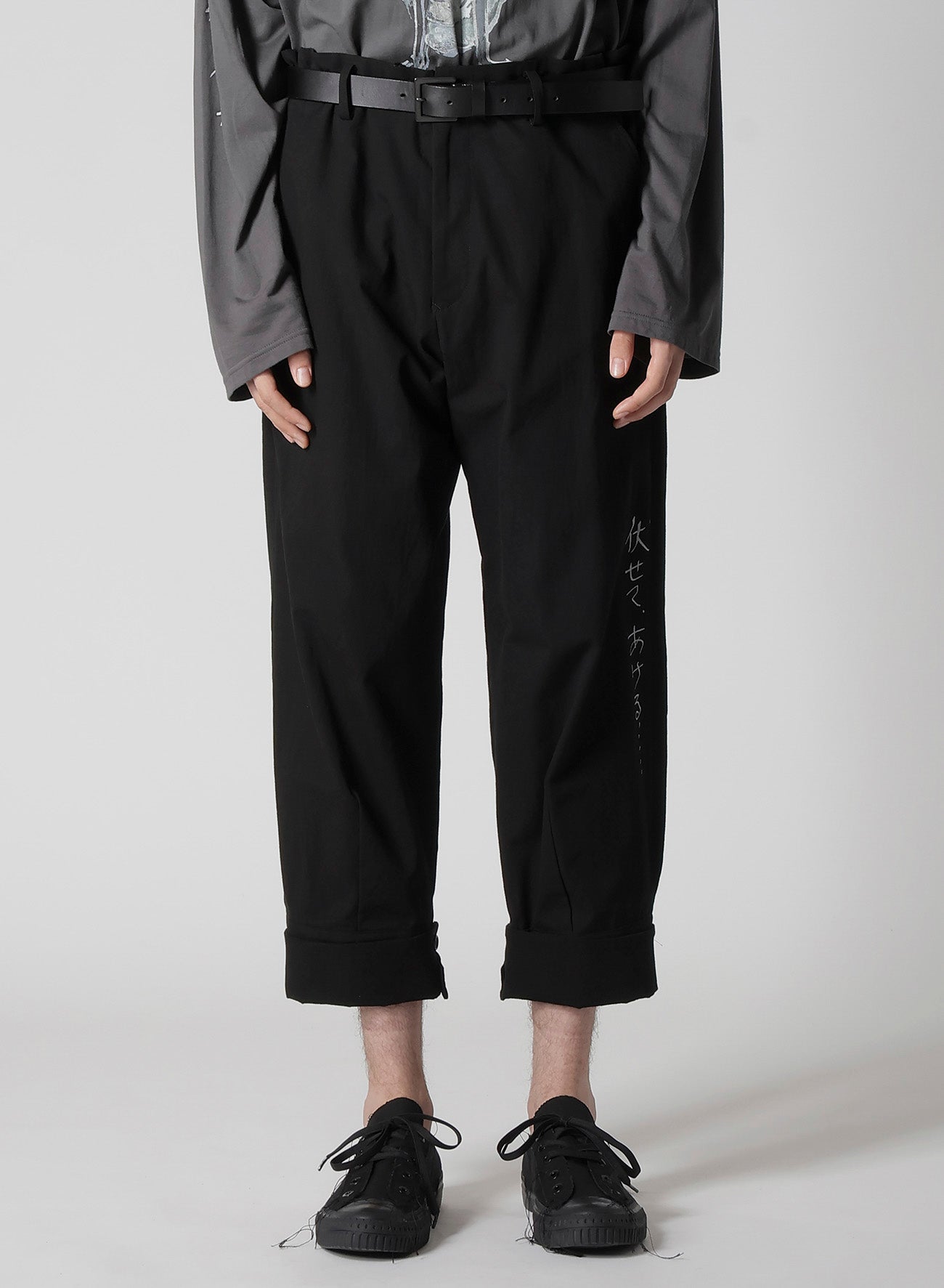 Stylish C/L Canvas Black Belted Hem Pants for Women - Comfortable High-Waisted Trousers for Casual Wear, Office & Everyday Outfits
