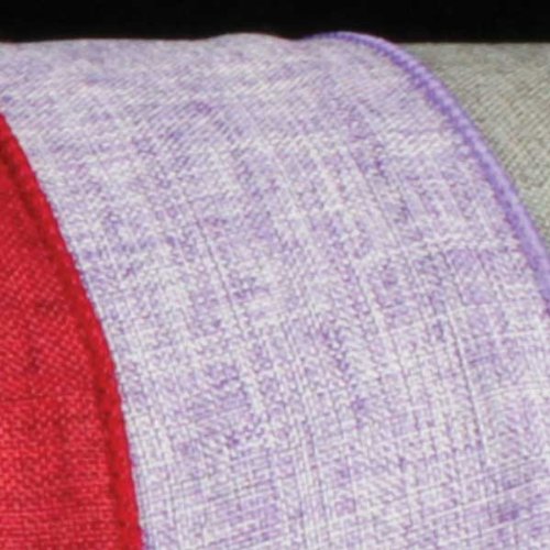 Lavender Wired Fine Linen Burlap Craft Ribbon - 2.5 Inch x 40 Yards for DIY Wedding Decor, Gift Wrapping, Scrapbooking & Home Crafts