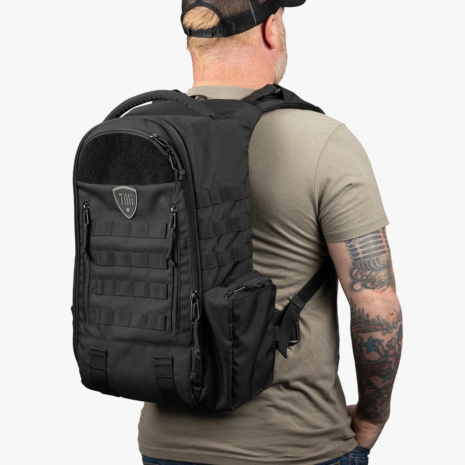 TBG - Men's Tactical Diaper Bag Backpack with Built-in Changing Pad & Stroller Straps, Durable Waterproof Baby Carrier for Dads (Black, 4th Generation) - Perfect for Travel, Hiking, and Everyday Parenting