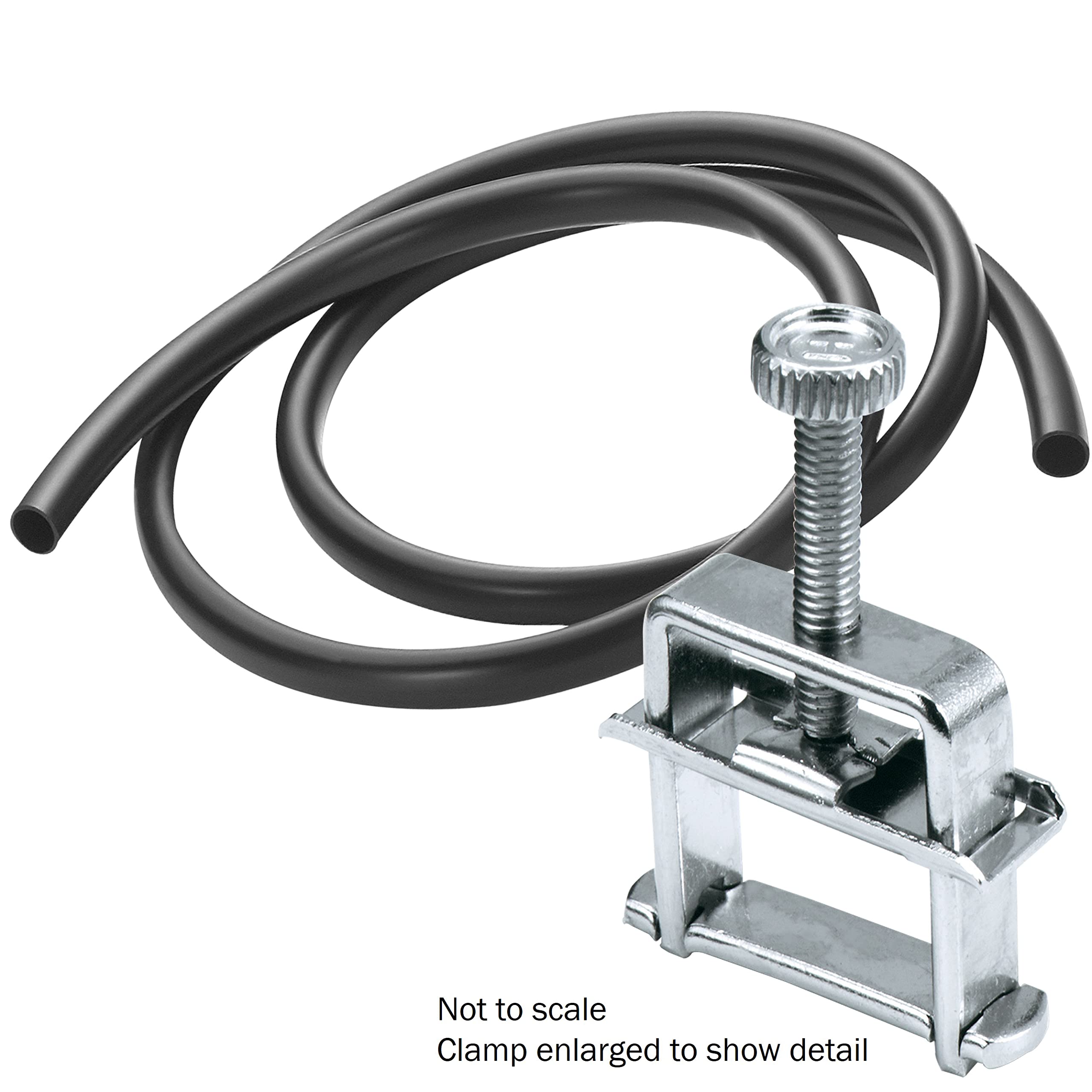 Little Giant C-2-PW 1/2-inch Tubing Restrictor Clamp - Nickel Plated for Secure Pipe Connections - Ideal for Plumbing, HVAC, and Water Filtration Systems (Model 566289)