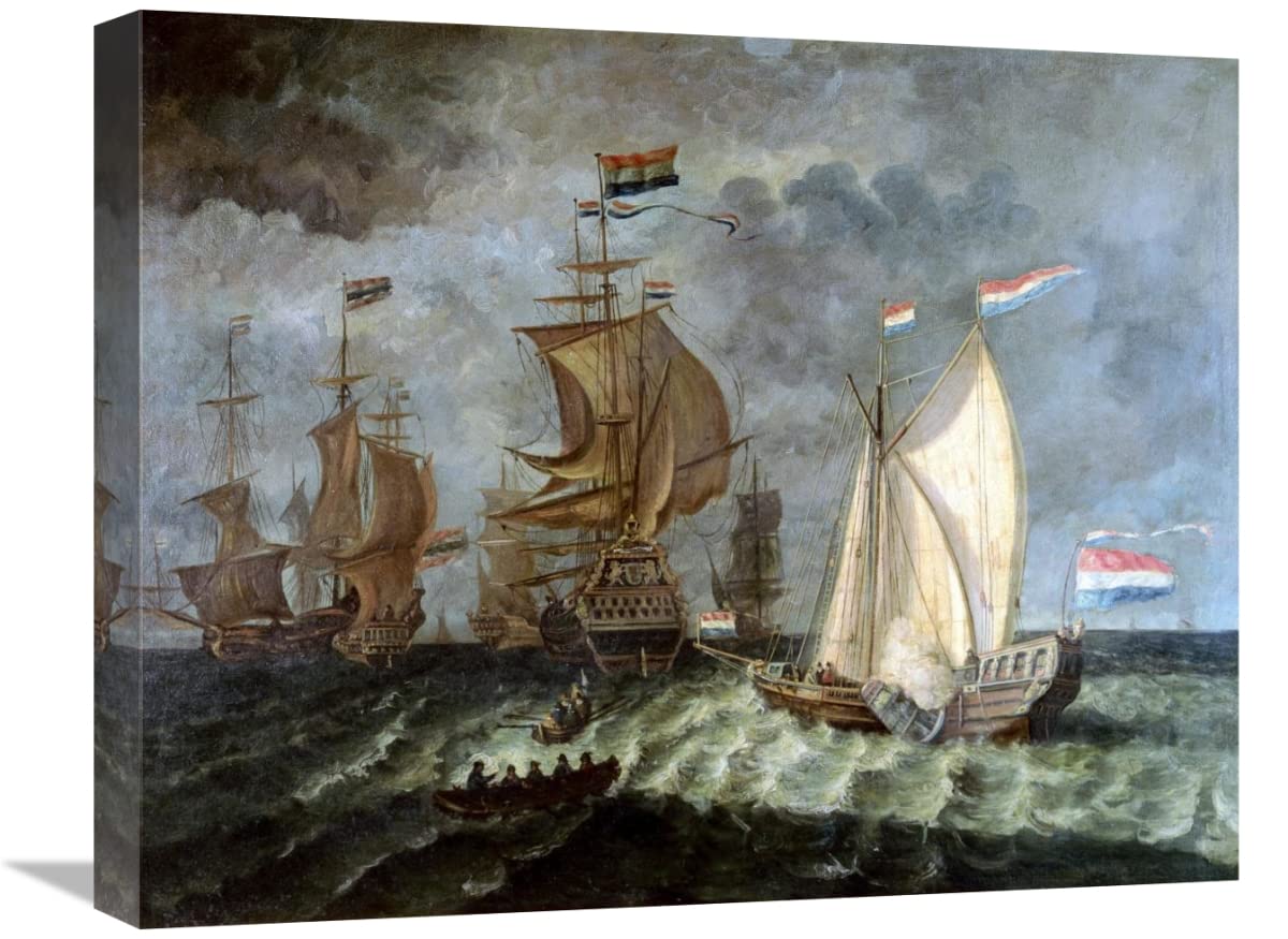 22 Inch Tall Ships Full Sail Art Print - Nautical Wall Decor for Living Room, Bedroom, or Office