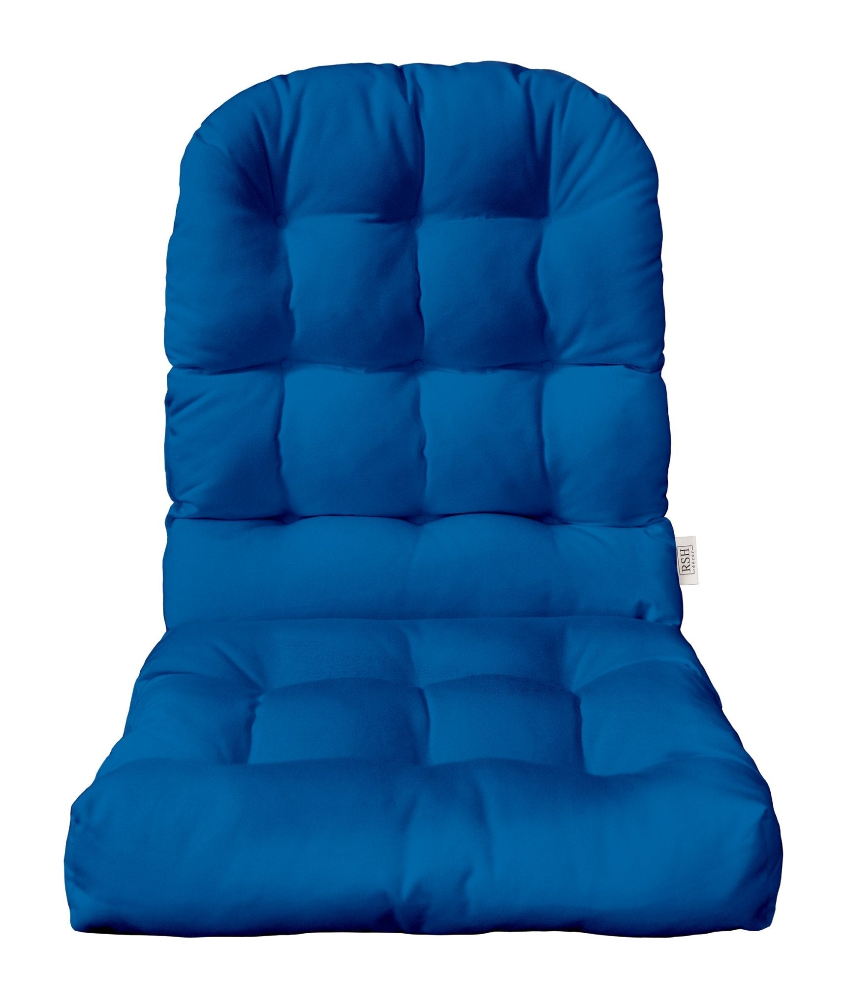 Premium Sunbrella Canvas Blues Tufted Adirondack Chair Cushion - Waterproof & UV-Resistant Outdoor Furniture Cushion for Patio, Deck, Poolside & Garden Use
