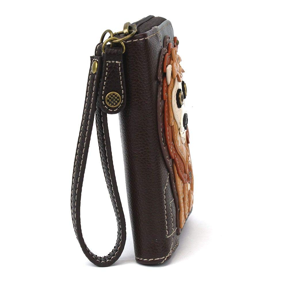 Chala Handbags Lion Zip-Around Wallet & Wristlet - Stylish RFID Blocking Leather Wallet for Women - Perfect for Travel, Shopping, and Everyday Use