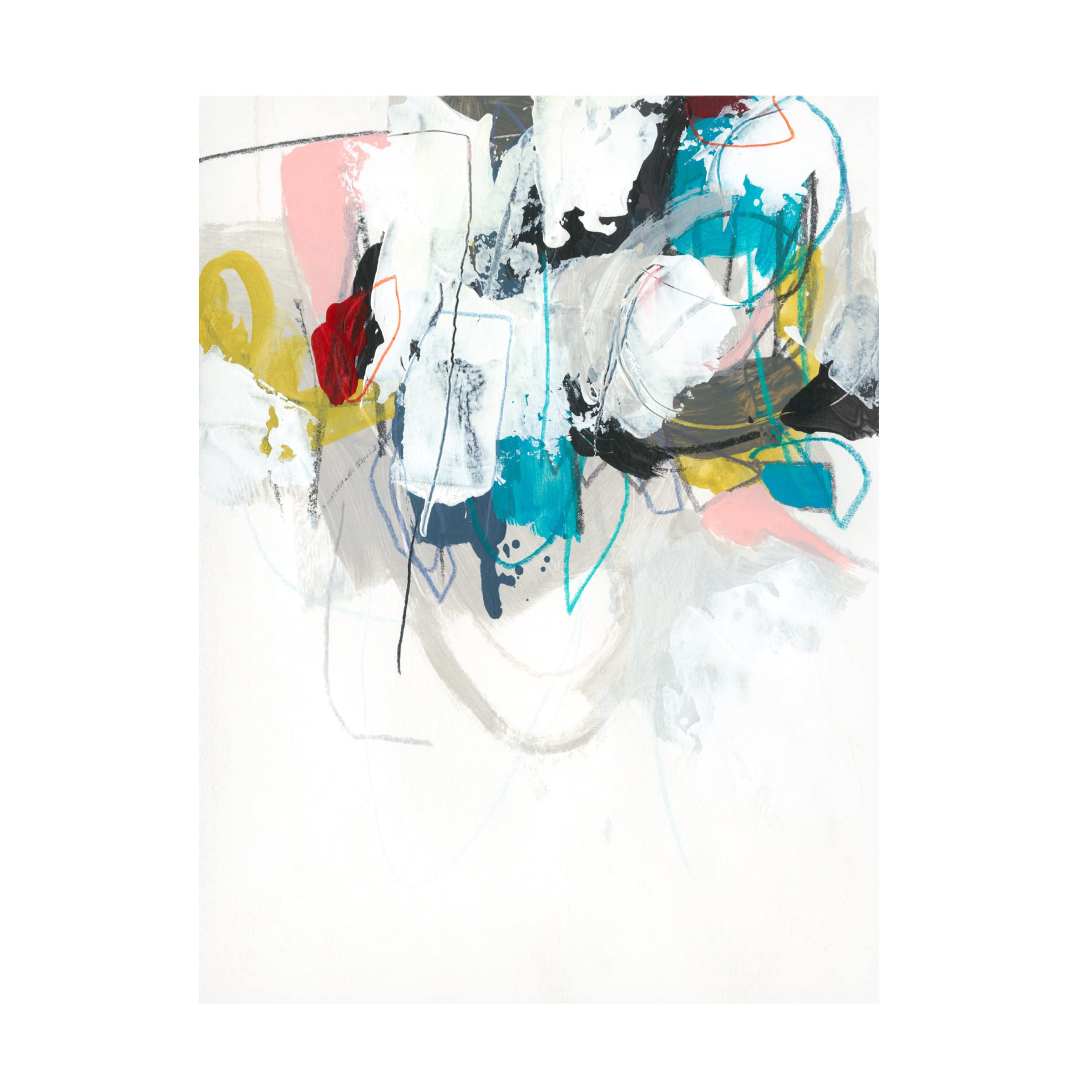 Trademark Fine Art 'Graffiti Sequence II' Canvas Wall Art Print by June Erica Vess - Modern Abstract Painting for Living Room, Bedroom & Office Decor