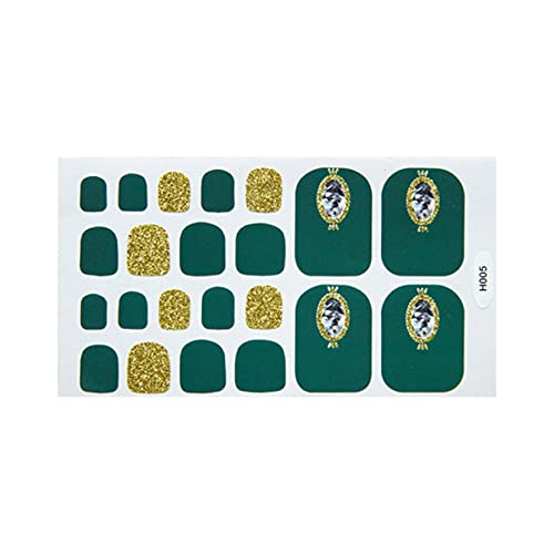 Summer Nail Decals Stickers - Waterproof DIY Nail Art Wraps for Women, Toenail & Full Nail Polish Stickers (#5) - Perfect for Beach Vacations, Pedicures & Summer Nail Designs