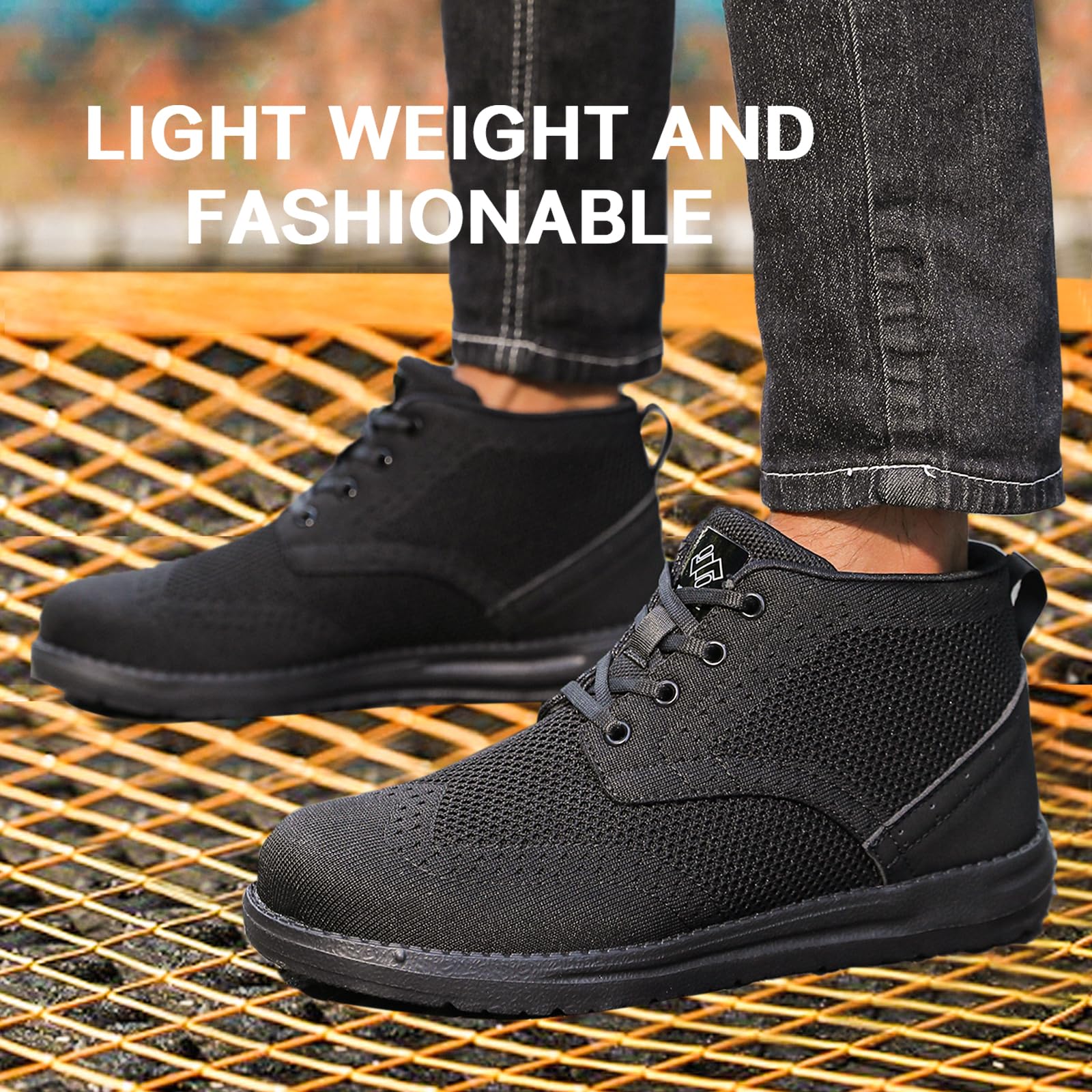 **NIFOFISE Steel Toe Work Shoes for Men & Women - High-Cut, Slip-Resistant, Lightweight & Breathable Safety Sneakers for Construction & Industrial Use - Durable Wide Fit Work Boots for Comfort & Protection**    *(Use Cases: Ideal for construction workers, warehouse staff, mechanics, and industrial professionals needing reliable safety footwear.)*