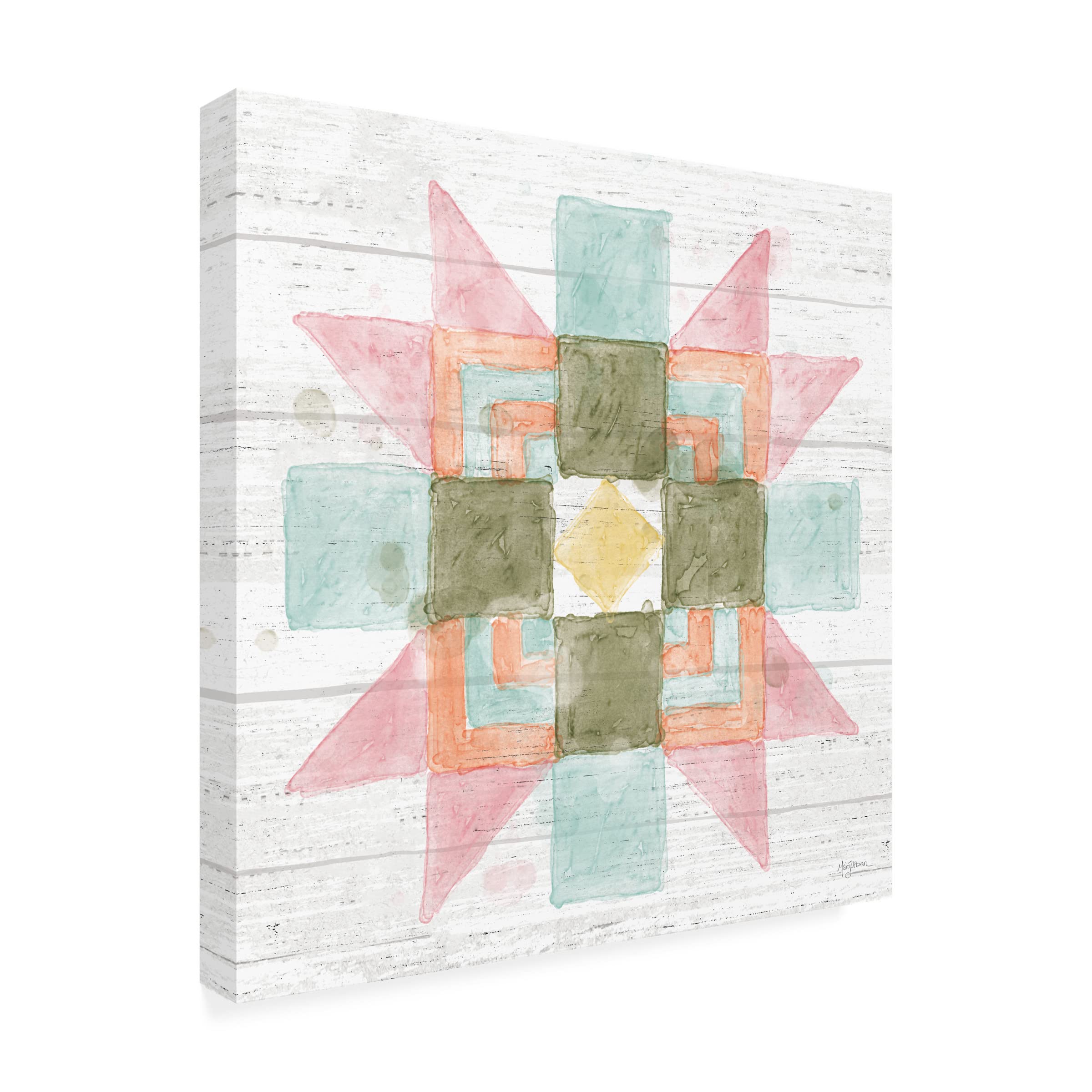 Farida Zaman 'Budding Beauty Pattern IIB' Floral Canvas Wall Art - Modern Home Decor for Living Room, Bedroom & Office