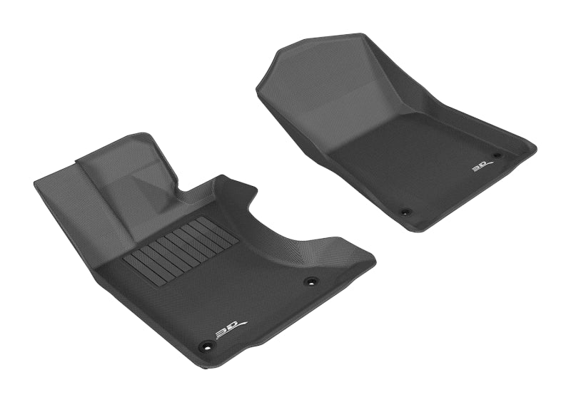 3D MAXpider Custom Fit All-Weather Floor Mats for 2013-2019 Lexus GS/GS Hybrid - Kagu Series 1st Row Black Car Mats | Perfect for Winter, Rain & Mud Protection
