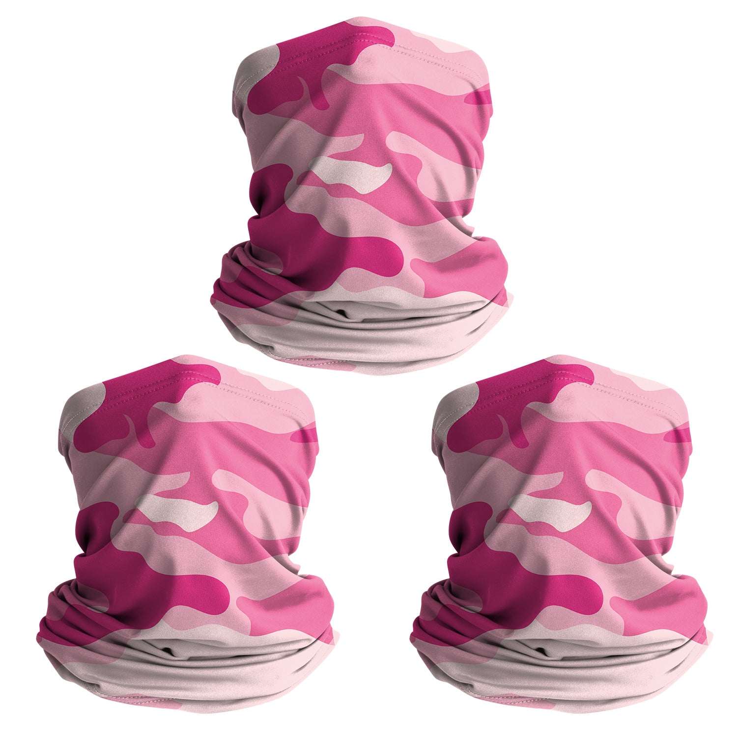 TJKL100 Bandanas Neck Gaiter 3-Pack - Breathable Face Cover for Outdoor Activities, Hiking, Cycling & Sports - UV Protection & Moisture-Wicking Fabric