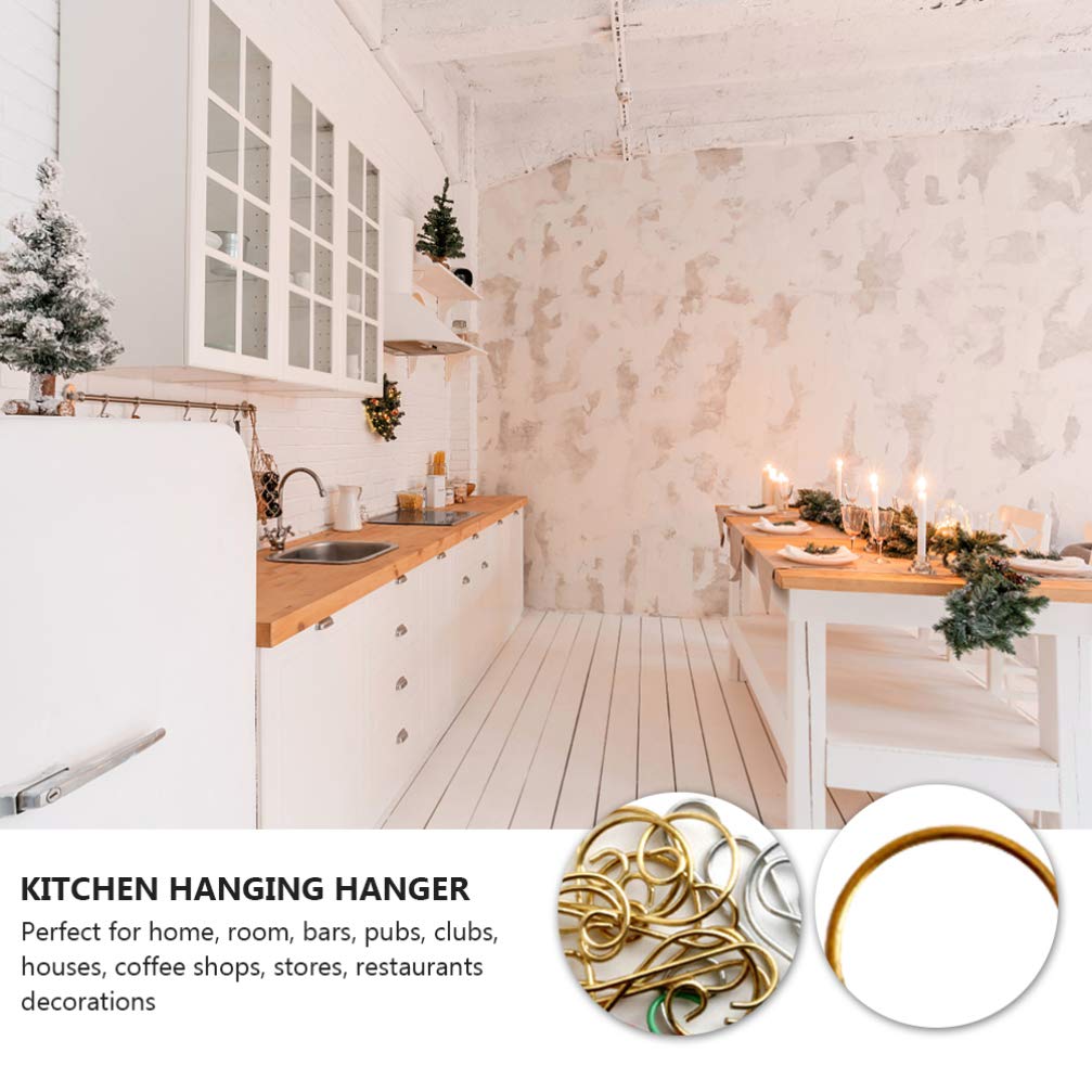100-Pack Heavy Duty Metal S Hooks for Kitchen Storage, Christmas Tree Ornaments, and Home Organization - Rust-Resistant Hanging Hooks for Cabinets, Walls, and Holiday Decorations (Perfect for Pantry, Garage, and Christmas Decor Hanging)