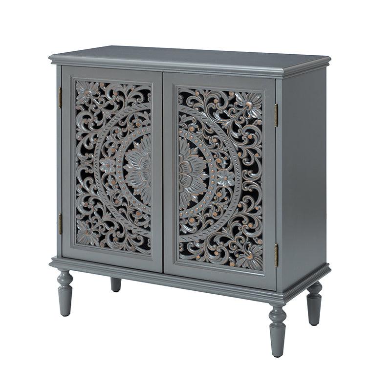 Emathides 32-Inch Tall 2-Door Accent Cabinet with Storage - Modern Entryway Console Table for Hallway, Living Room & Bedroom Organization