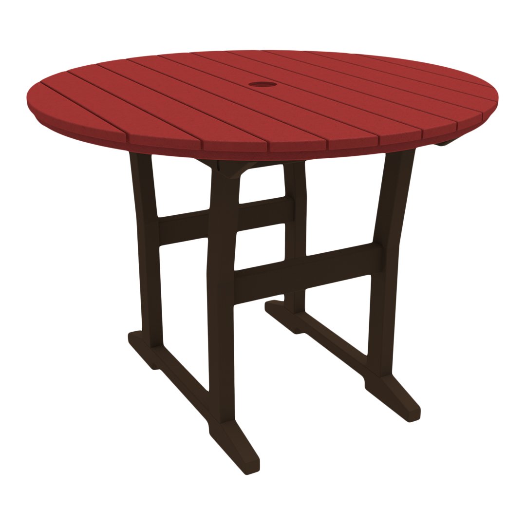 Coastline Cafe Round Dining Table - 36 Inch Modern Kitchen Table for Small Spaces, Breakfast Nook & Apartment - Perfect for Coffee Shops, Restaurants & Home Decor