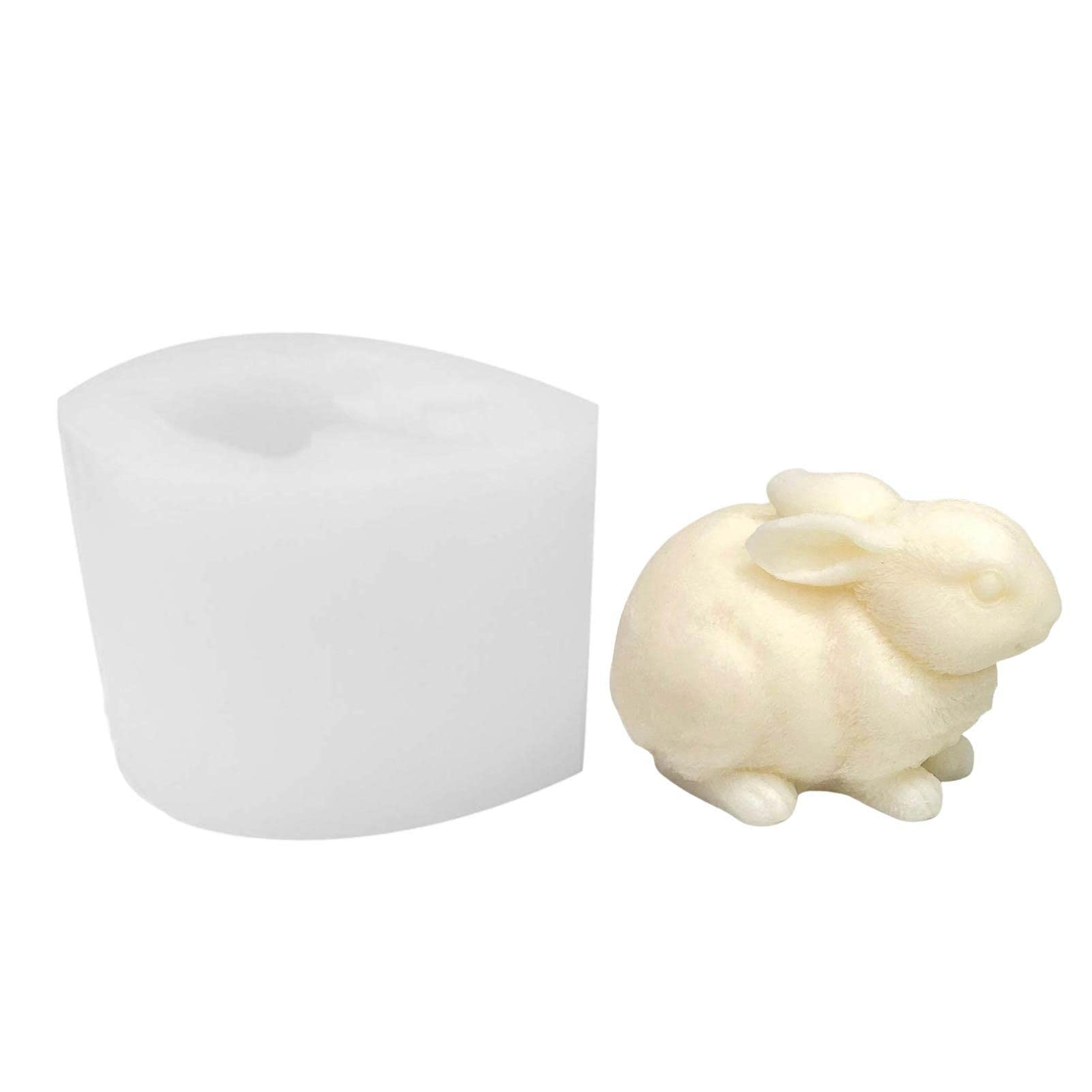 3D Rabbit Silicone Soap Mold - Food Grade Bunny Cake & Candle Mould for DIY Crafts, Homemade Soap Making, Bath Bombs - Perfect for Easter Decorations, Baby Showers & Gift Making
