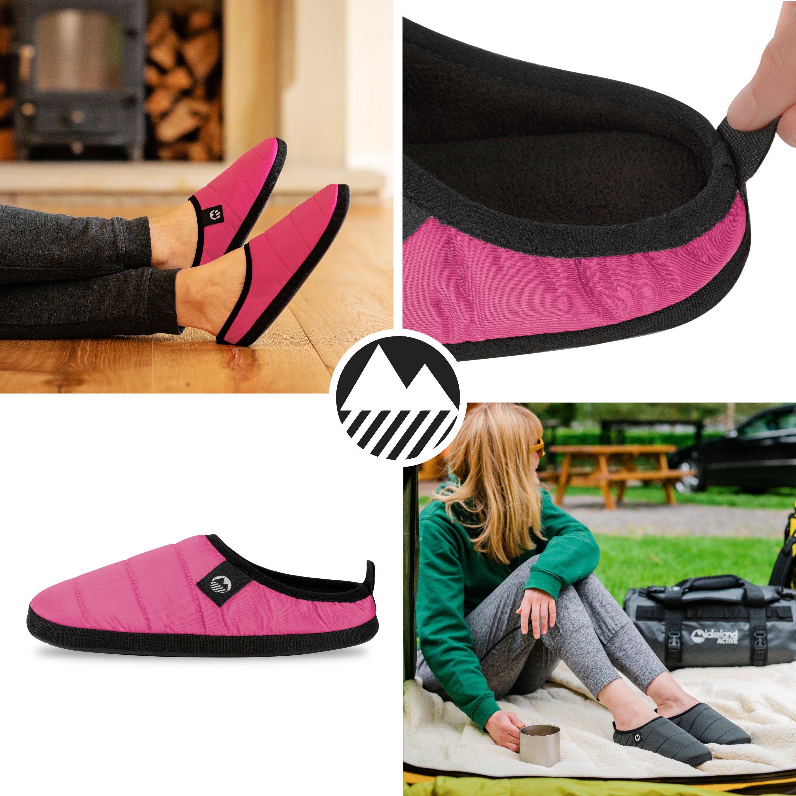 Wolfa Ultra Warm Women's Tent Slippers - Cozy Indoor/Outdoor Winter House Shoes for Camping, Hiking & Home Comfort