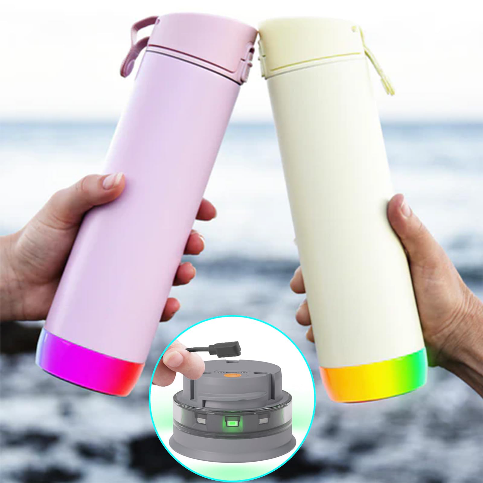 Original Title: Charger Compatible with HidrateSpark Steel/HidrateSpark PRO Charger Charging Cable Cord Magnetic USB Cradle Accessories   Optimized Title: **HidrateSpark Steel & PRO Magnetic USB Charger Cable - Fast Charging Dock for HidrateSpark Water Bottles | Home, Office & Gym Use**