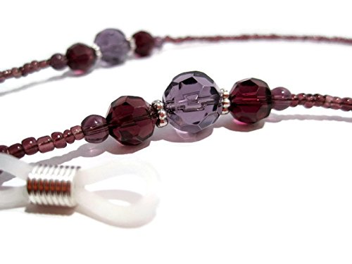 Purple Beaded Eyeglass Chain Lanyard - Stylish Beaded Glasses Holder for Women & Men | Perfect for Reading, Driving, and Everyday Use