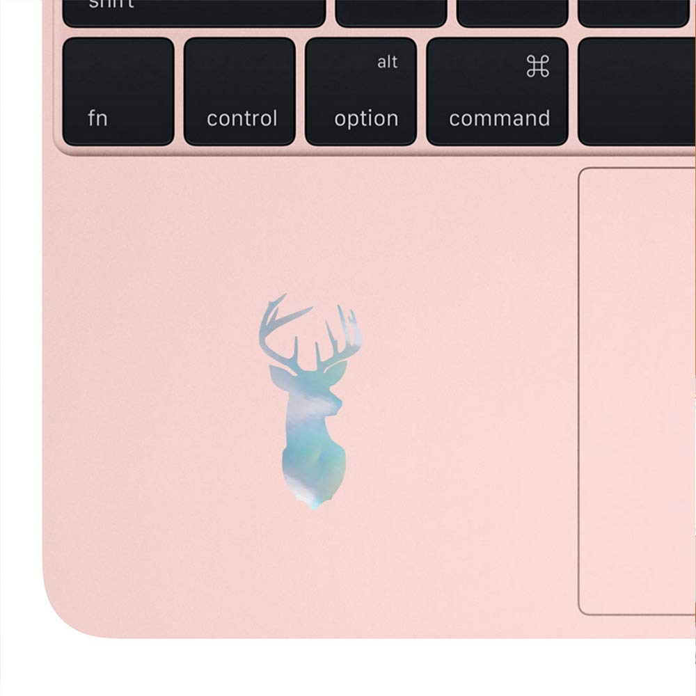 Premium Waterproof Vinyl Decal Stickers - Deer Silhouette Hologram Art (Set of 2) for Laptop, Phone, Helmet, Car Window, Bumper, Mug, Cup, Door & Wall Decor - Perfect for Home, Office & Outdoor Use