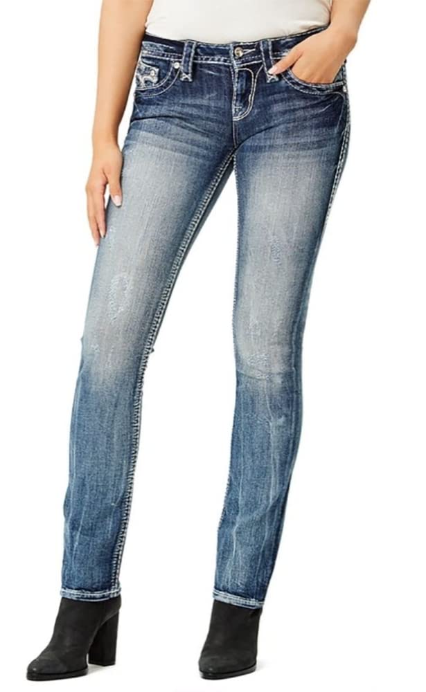 Rock Revival Women's Easy Straight Leg Jeans - Comfortable & Stylish Denim Pants for Casual Wear, Work & Everyday Outfits | IRI