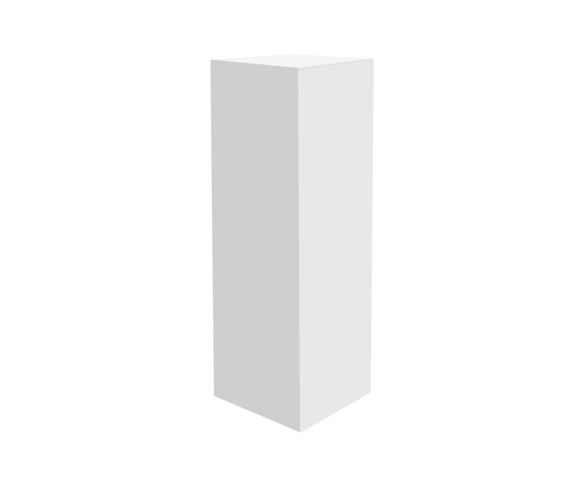 Acrylic Display Stand 12x12x32 Inches - Tall White Lucite Pedestal for Retail, Wedding Decor & Art Sculptures | Plexiglass Column for Flower Arrangements, Centerpieces & Store Displays
