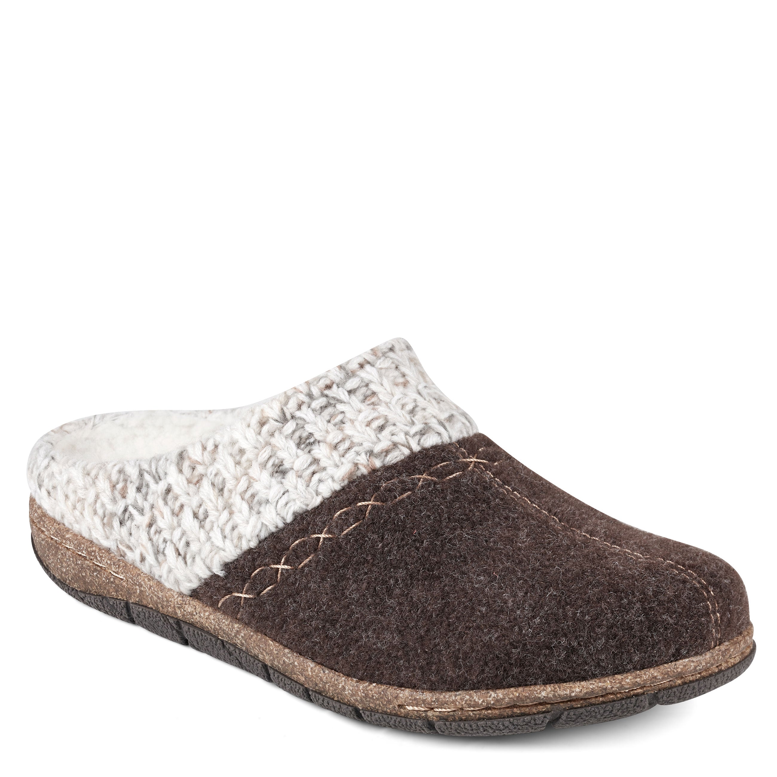 Women's Elana Slippers - Soft Indoor/Outdoor House Shoes with Memory Foam - Comfortable Mahogany Brown Slip-Ons for Relaxing at Home, Lounging & Quick Errands
