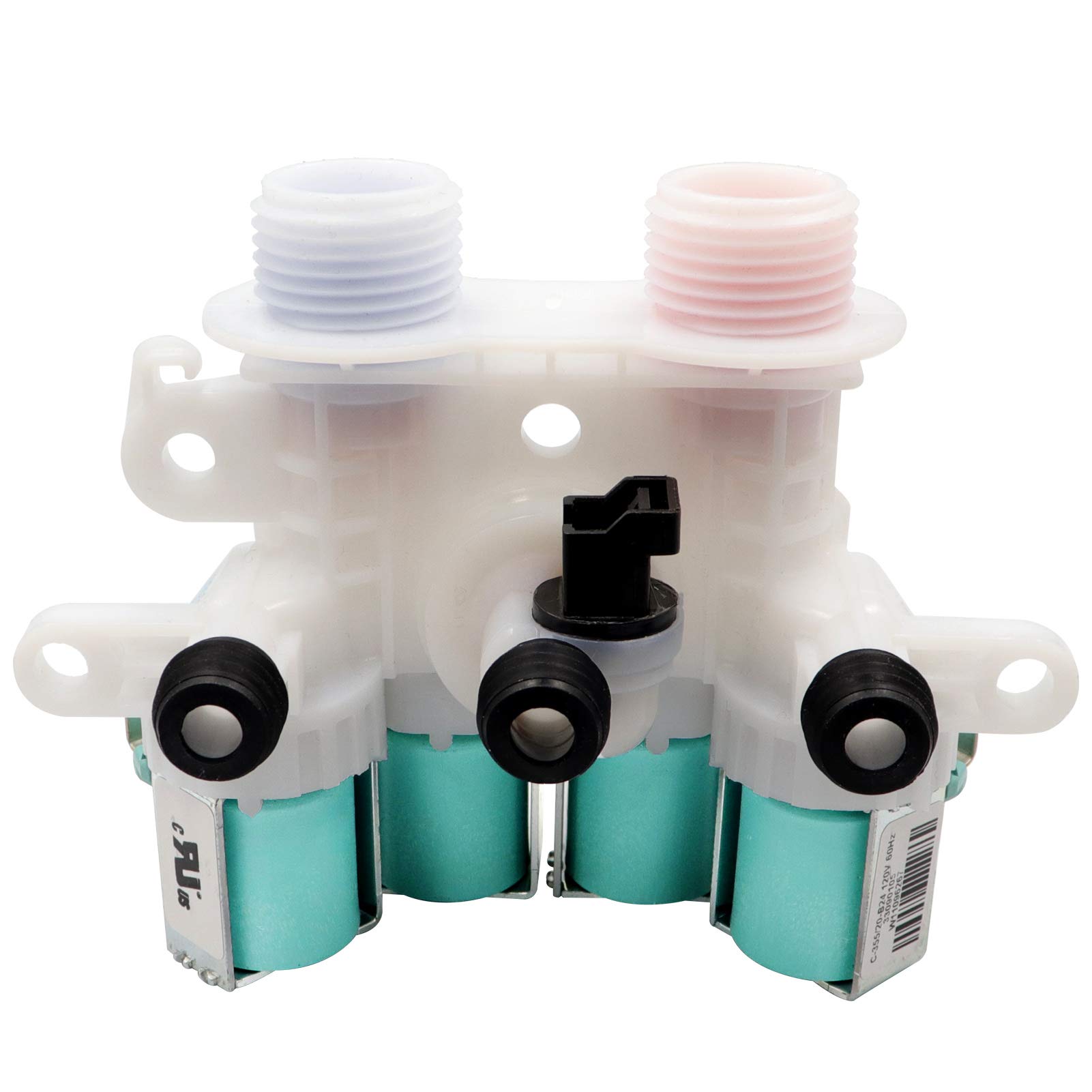 OEM Washer Water Inlet Valve Replacement for Whirlpool & Kenmore Washing Machines - Compatible with W11165546, 33090105, W10599423, W10758828, W10839828, W11096267, W11165546VP - Perfect for Laundry Room Repairs & Appliance Maintenance
