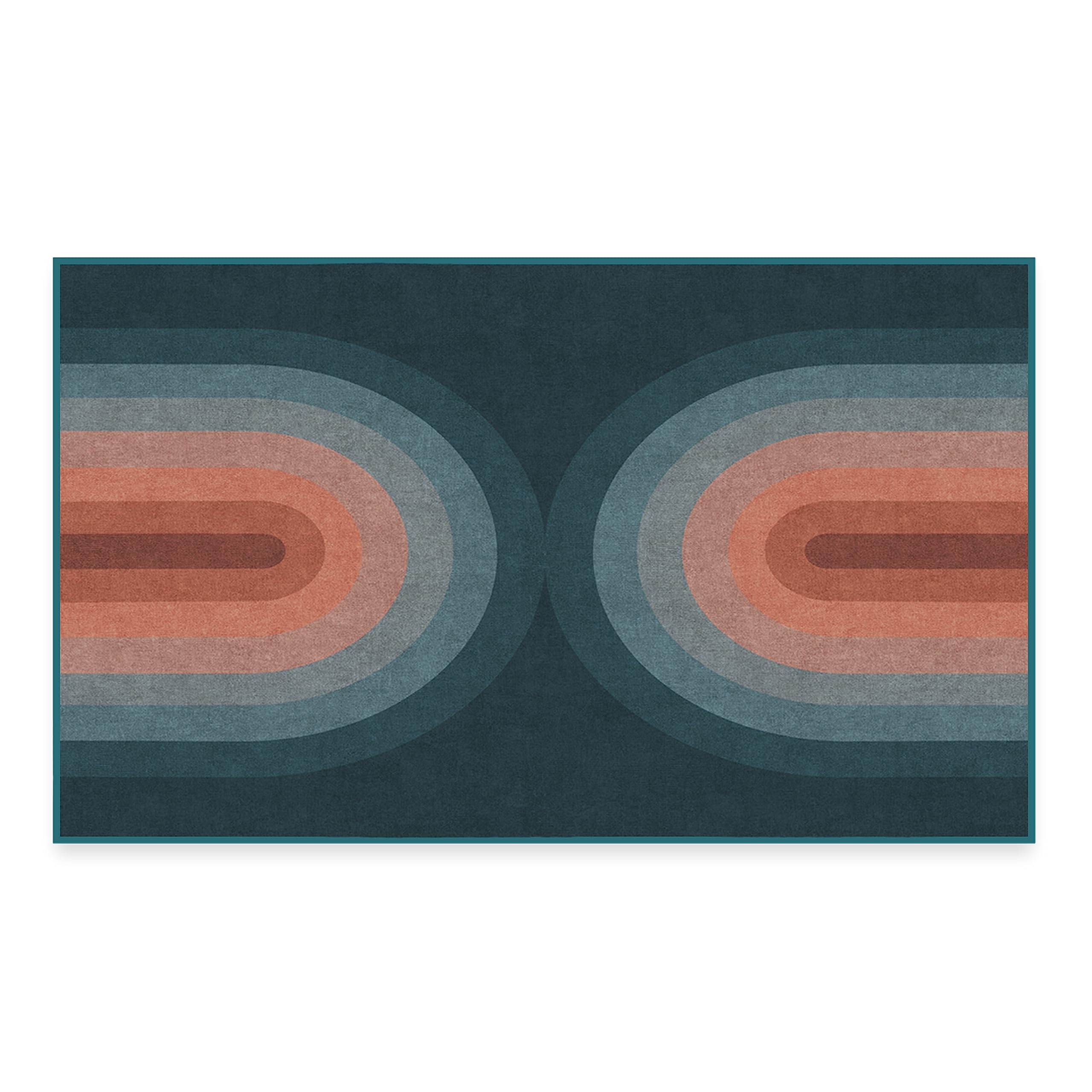 Ruggable Washable 3x5 Area Rug - Absida Teal | Premium Non-Slip Rug for Living Room, Bedroom, Kitchen, Office & Classroom | Waterproof & Pet-Friendly with Gripper Pad | Perfect for High-Traffic Areas & Home Decor
