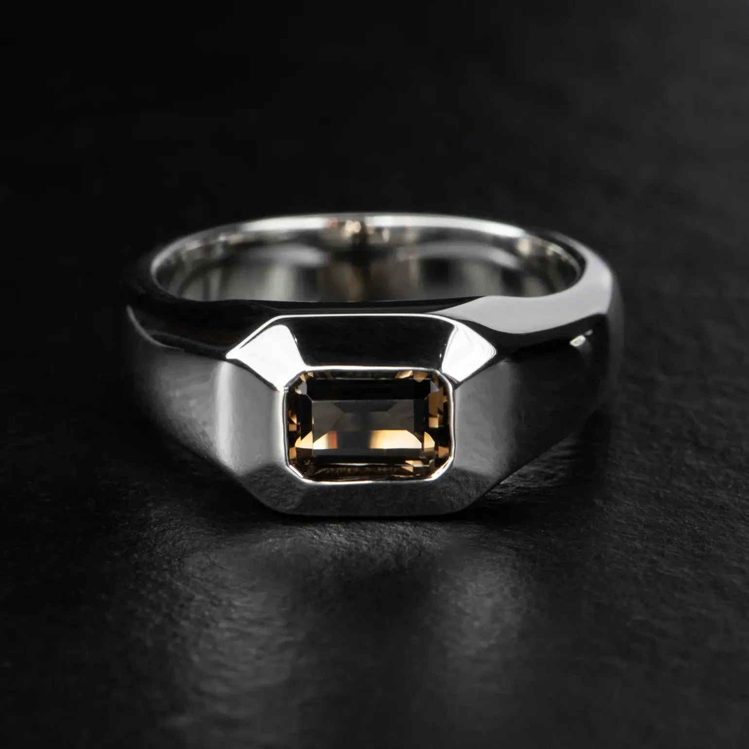 MONARCH Gemstone Signet Ring for Men & Women - Elegant Handcrafted Jewelry Gift for Birthdays, Anniversaries & Special Occasions | Perfect for Formal Events, Weddings & Everyday Luxury Wear