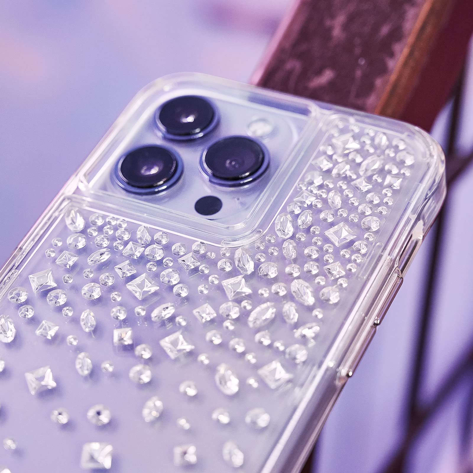Luxury Karat Crystal iPhone 13 Pro Max Case for Women - 10ft Drop Protection & Wireless Charging | Shockproof Anti-Scratch Phone Cover with Elegant Crystal Design | Perfect for Work, Travel & Everyday Use