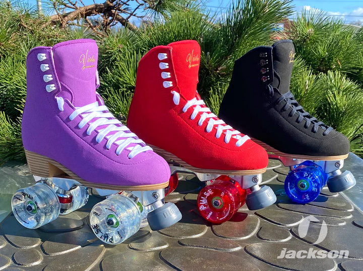 Jackson Vista Alloy Women's Outdoor Roller Skates Package - Premium Quad Skates for Outdoor Fitness, Rink & Park Skating - Perfect for Beginners & Advanced Skaters