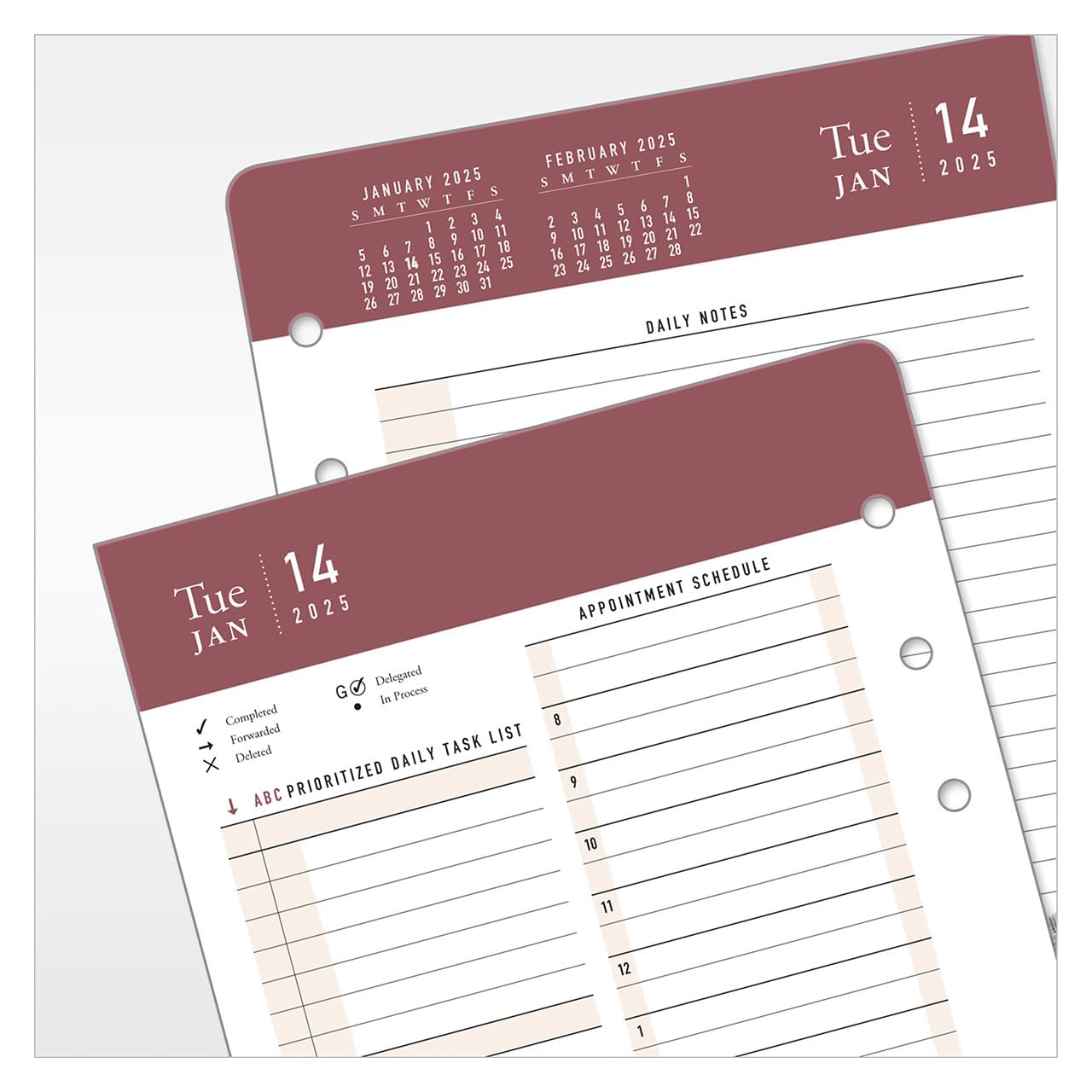 FranklinCovey 7 Habits Two Page Per Day Ring-Bound Planner - Compact Size (Jan 2025 - Dec 2025) | Daily Productivity Organizer for Work, School & Personal Goal Tracking