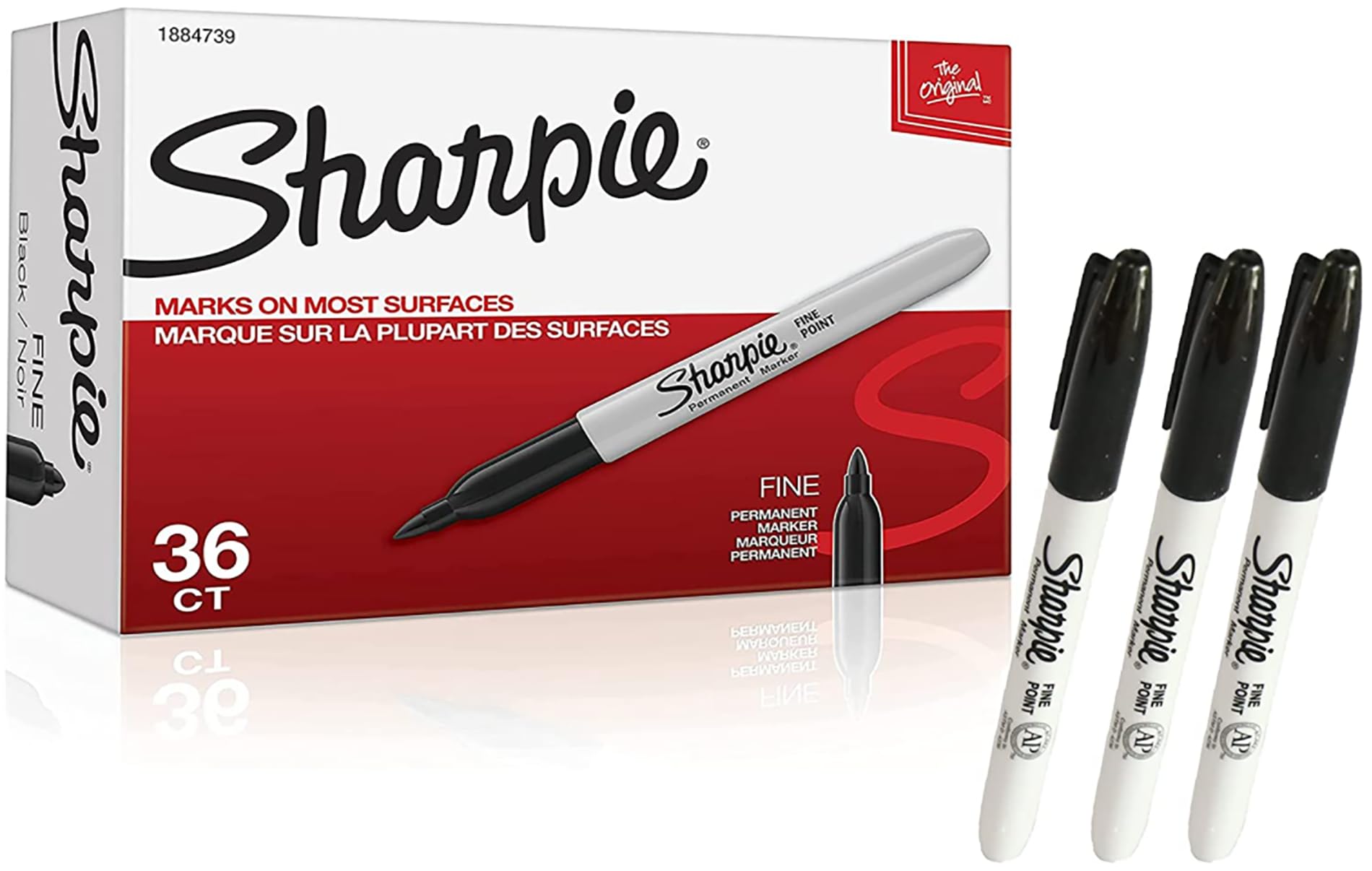 PUCHA Fine Point Permanent Markers - 36 Pack Black Ink - Office & School Supplies for Writing, Labeling, Crafting - Ideal for Home, Office, Classroom & DIY Projects