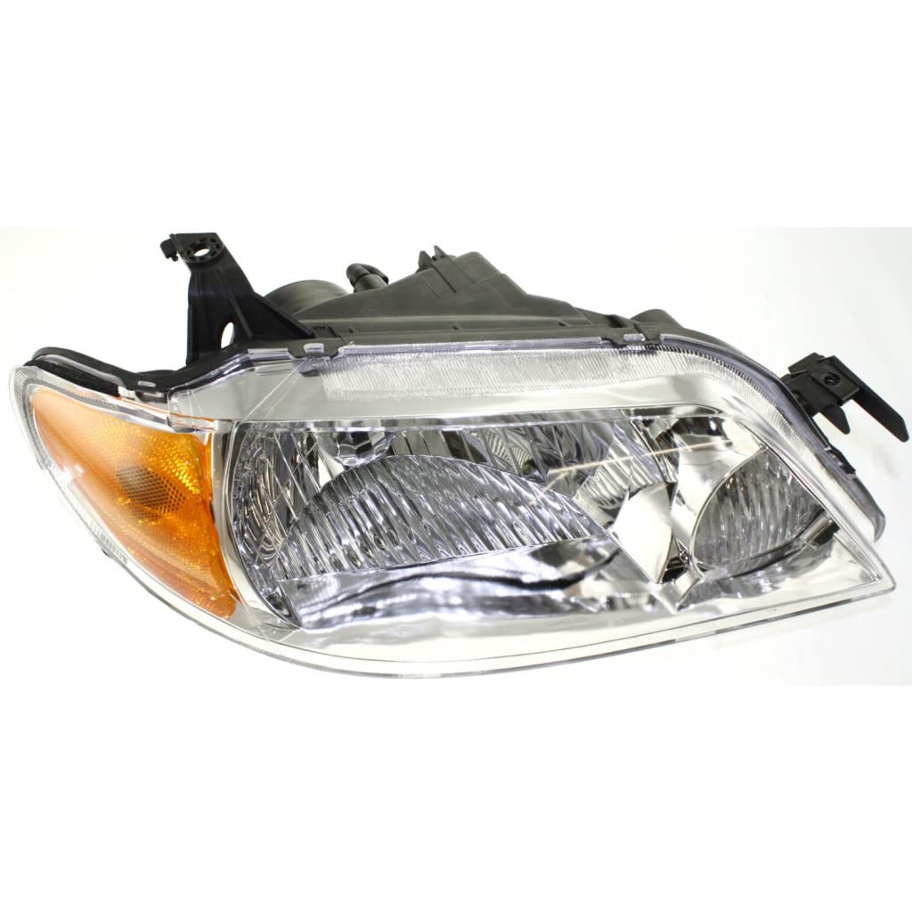 2001-2003 Mazda Protege Sedan Headlight Pair - Driver & Passenger Side with Aluminum Bezel (MA2502119, MA2503119) - Compatible with BL8D-51-OLOD/BL8D-51-OKOD | Perfect for Restoration & Night Driving