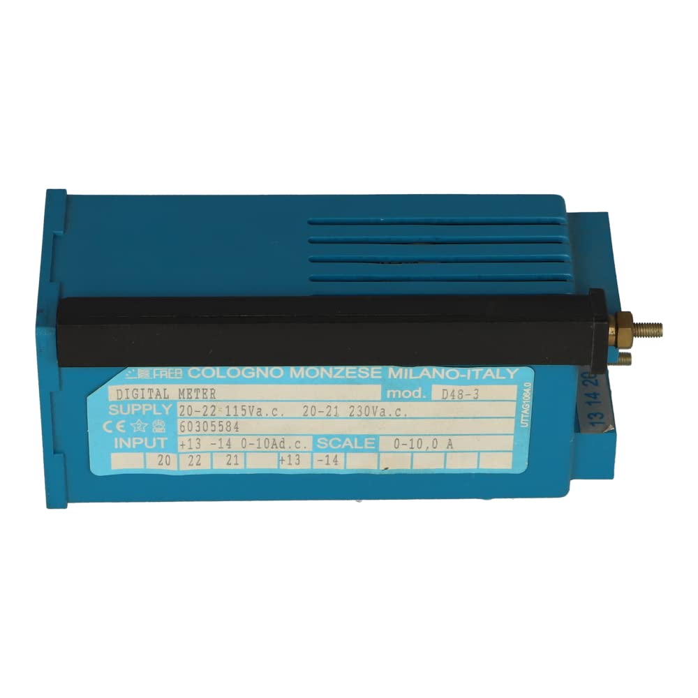 D48MA-3 10A FRER 48mm DIN Rail Digital Current Meter with LED Display (0-10A Range, 110V/230V AC) - Perfect for Industrial Control Panels & Electrical Monitoring Systems
