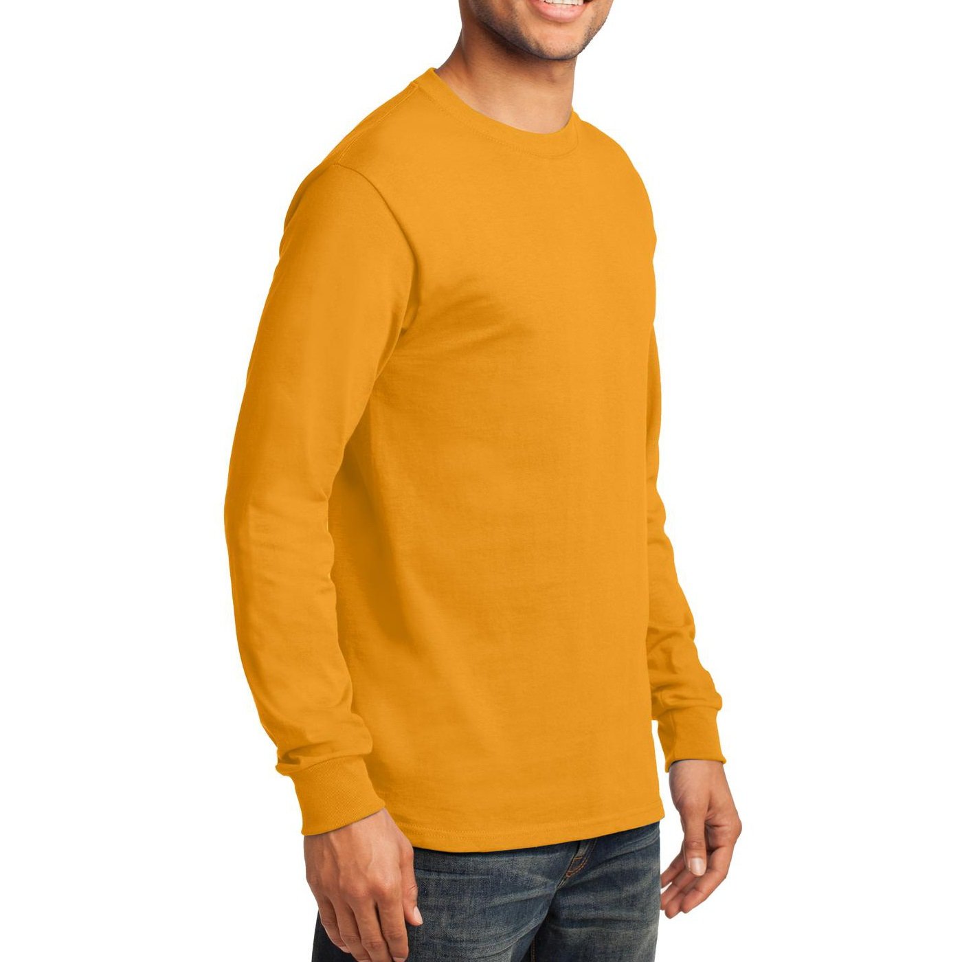 Men's Long Sleeve Essential T-Shirt - Soft Cotton Basic Tee for Casual Wear, Layering & Everyday Comfort