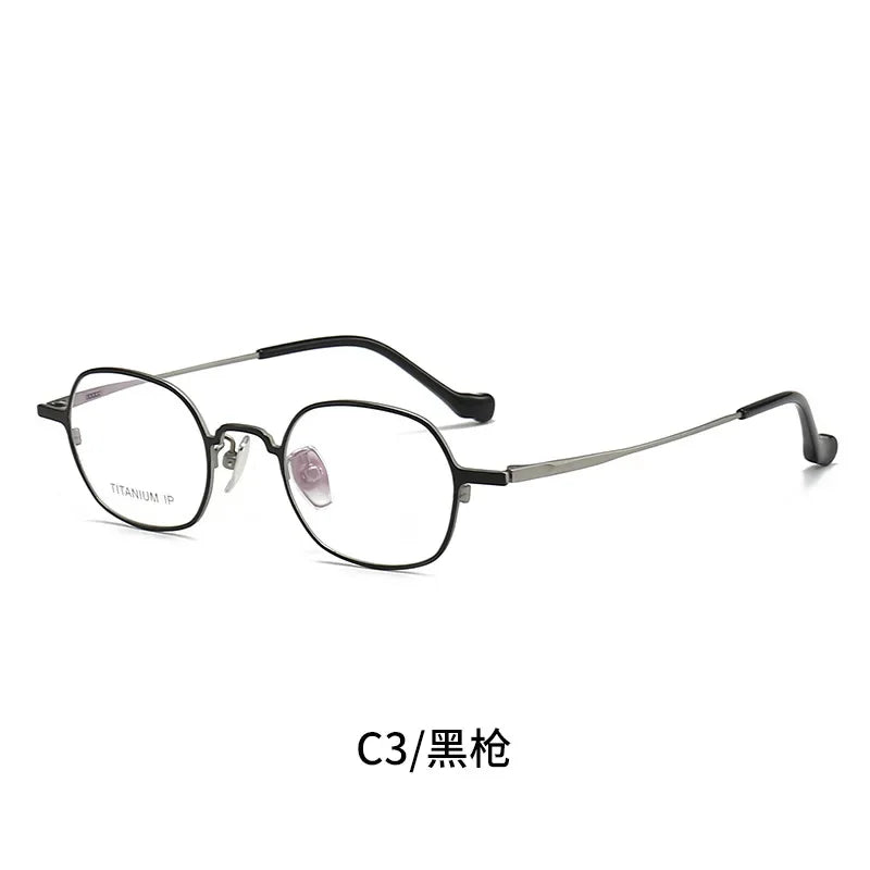Aror Women's Full Rim Polygon Square Titanium Acetate Eyeglasses Frame 41338 - Stylish & Lightweight for Work, Reading & Fashion Accessories