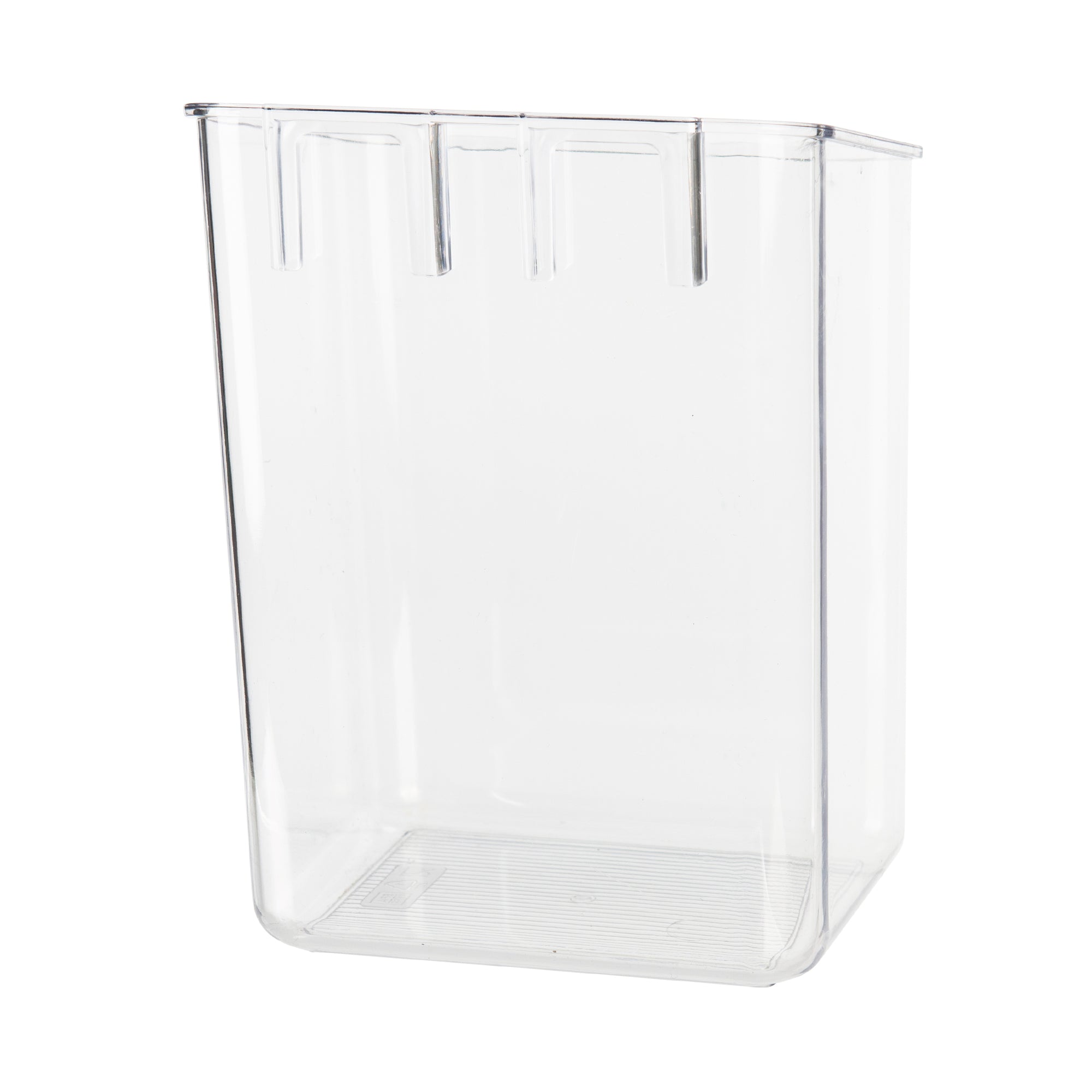 Clear Wall Mount Adhesive Storage Container - Tall Small Organizer for Bathroom, Kitchen & Office - Space Saving Solution for Toiletries, Spices & Office Supplies