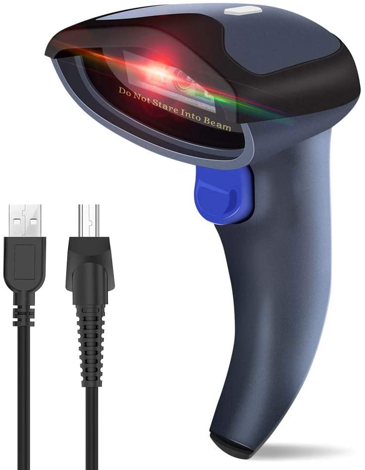 W3 1D USB Barcode Scanner - Fast & Accurate QR Code Reader for Retail, Warehouse, and Inventory Management | Compatible with PC, POS, and Android Devices