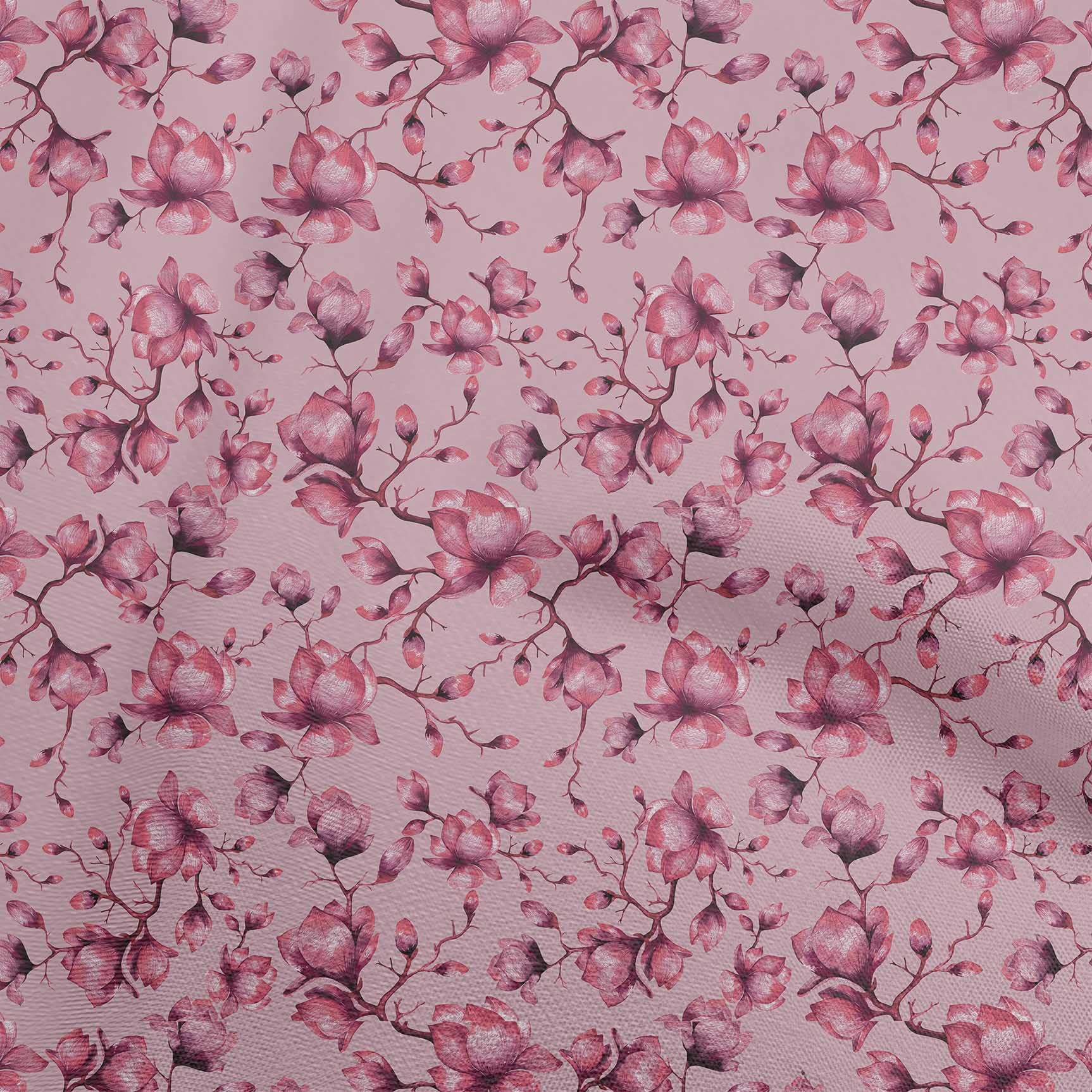 Velvet Lavender Floral Print Fabric by The Yard - 58 Inch Wide DIY Sewing Material for Dresses, Curtains & Home Decor | Soft Textured Crafting Supplies