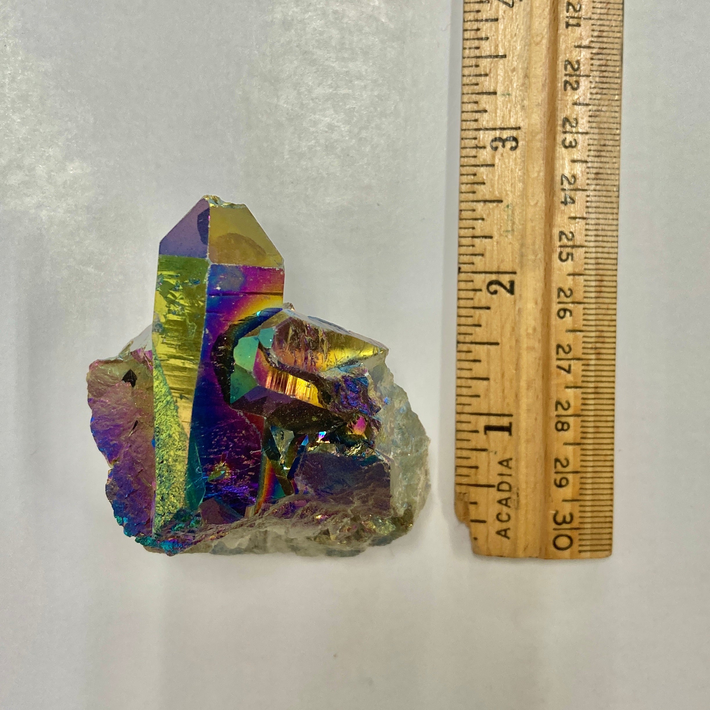 Premium Titanium Plated Quartz Crystal - High-Quality Healing Stones for Meditation, Energy Balancing & Spiritual Growth | Perfect for Home Decor, Jewelry Making & Gifts