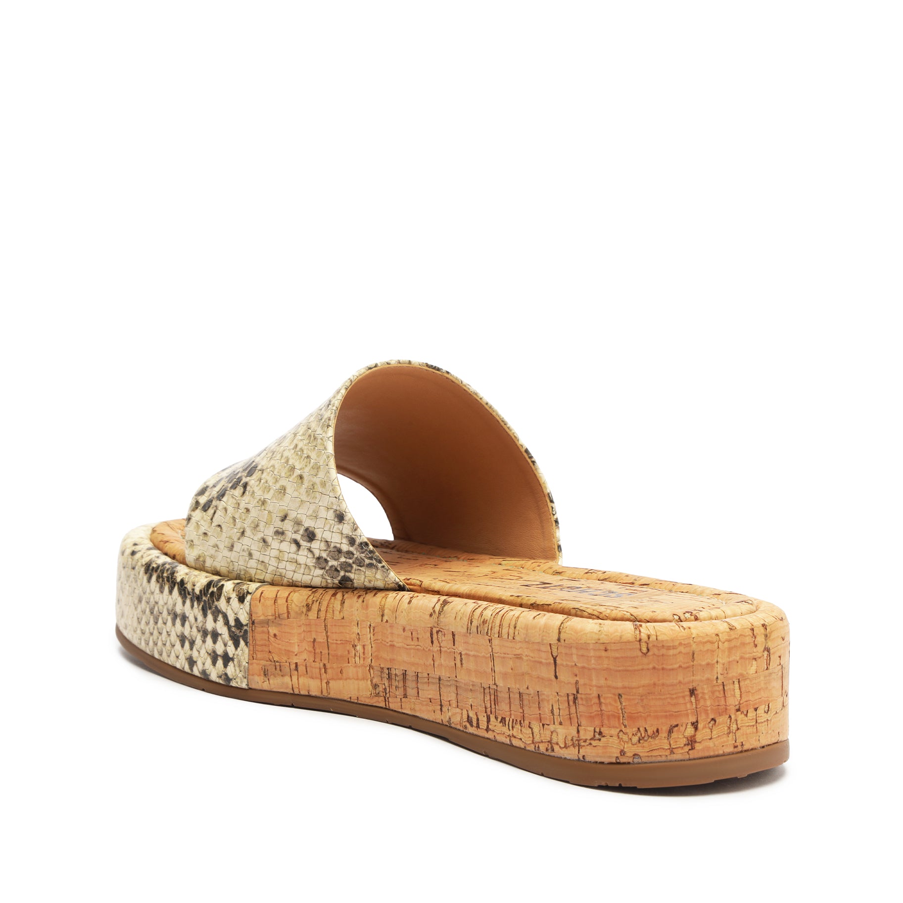 Yara Snake Embossed Leather Sandals for Women - Comfortable Summer Slide Sandals with Arch Support | Perfect for Beach, Vacation & Casual Outfits