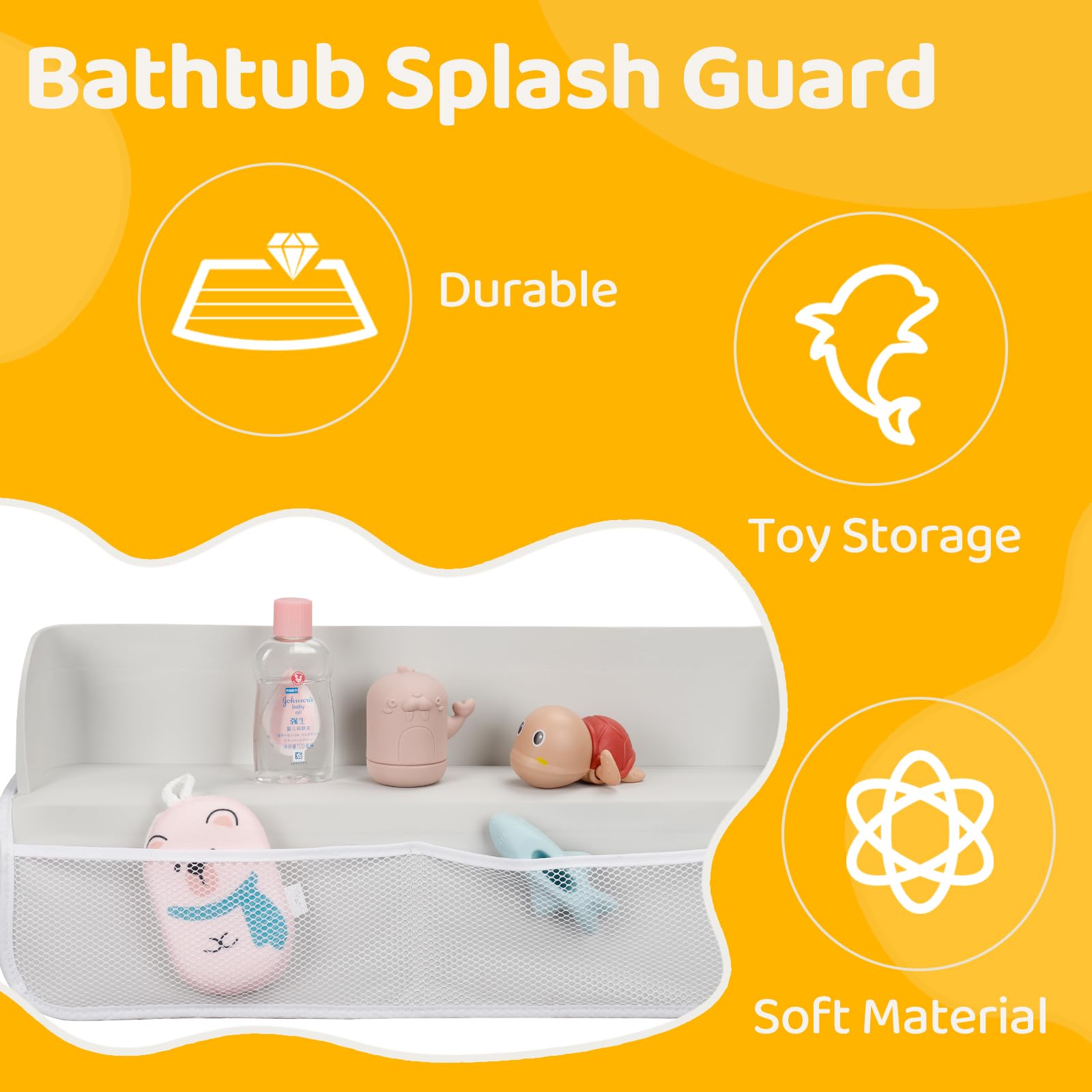 2 Pcs Bathtub Splash Guard for Kids - 43